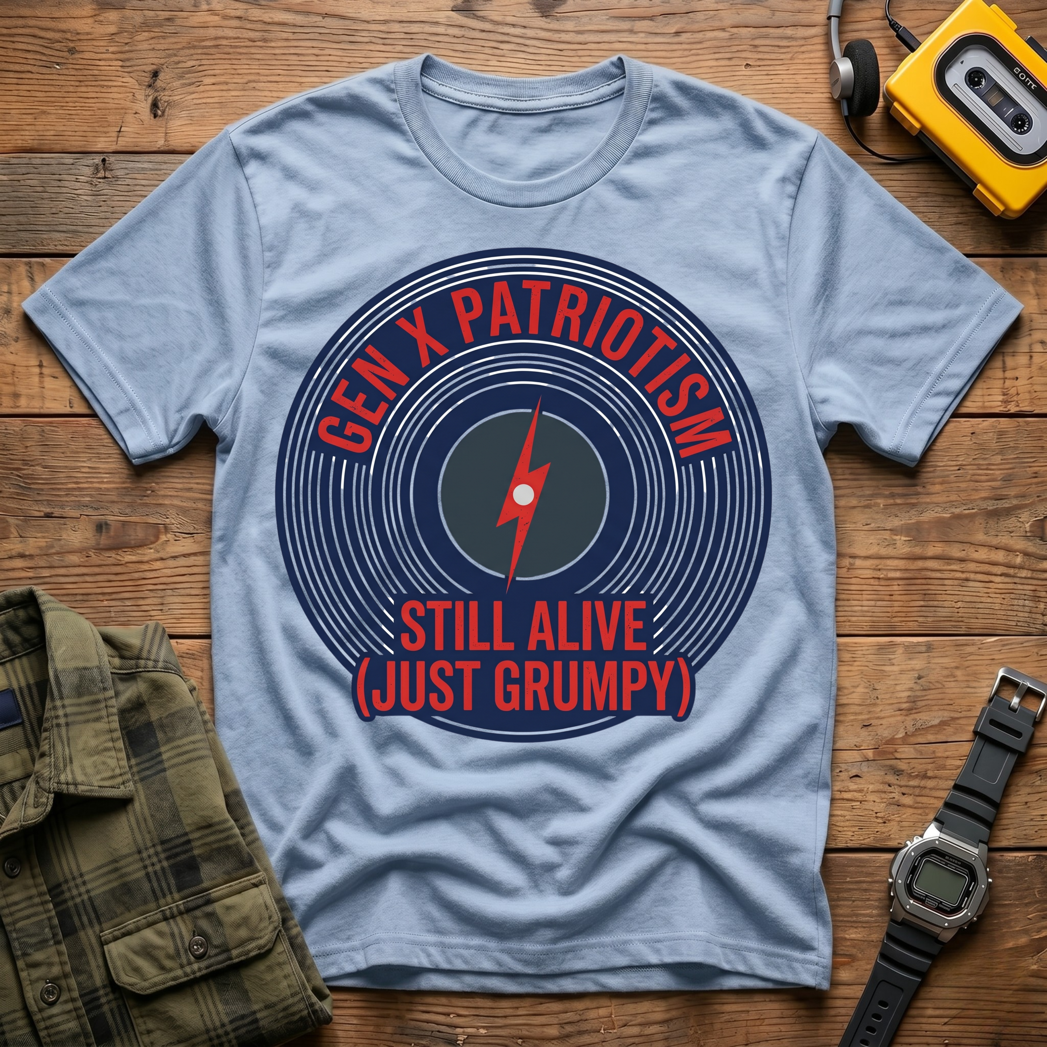 Still Alive Just Grumpy Vinyl  T-Shirt