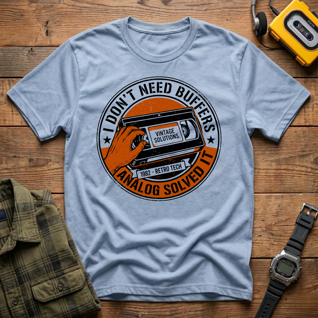 I Don't Need Buffers Circle Tape T-Shirt