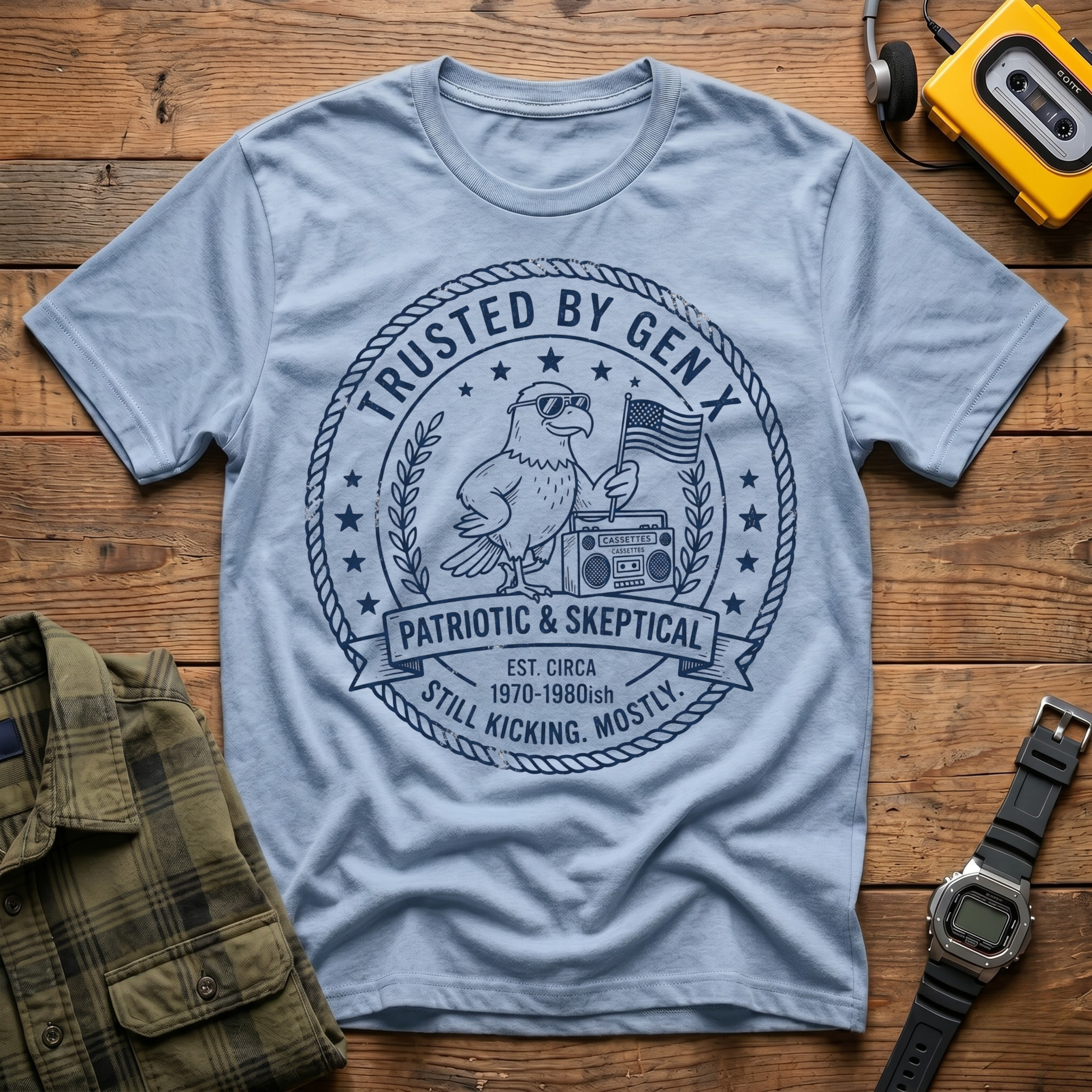 Trusted By GenX Patriotic and Skeptical T-Shirt