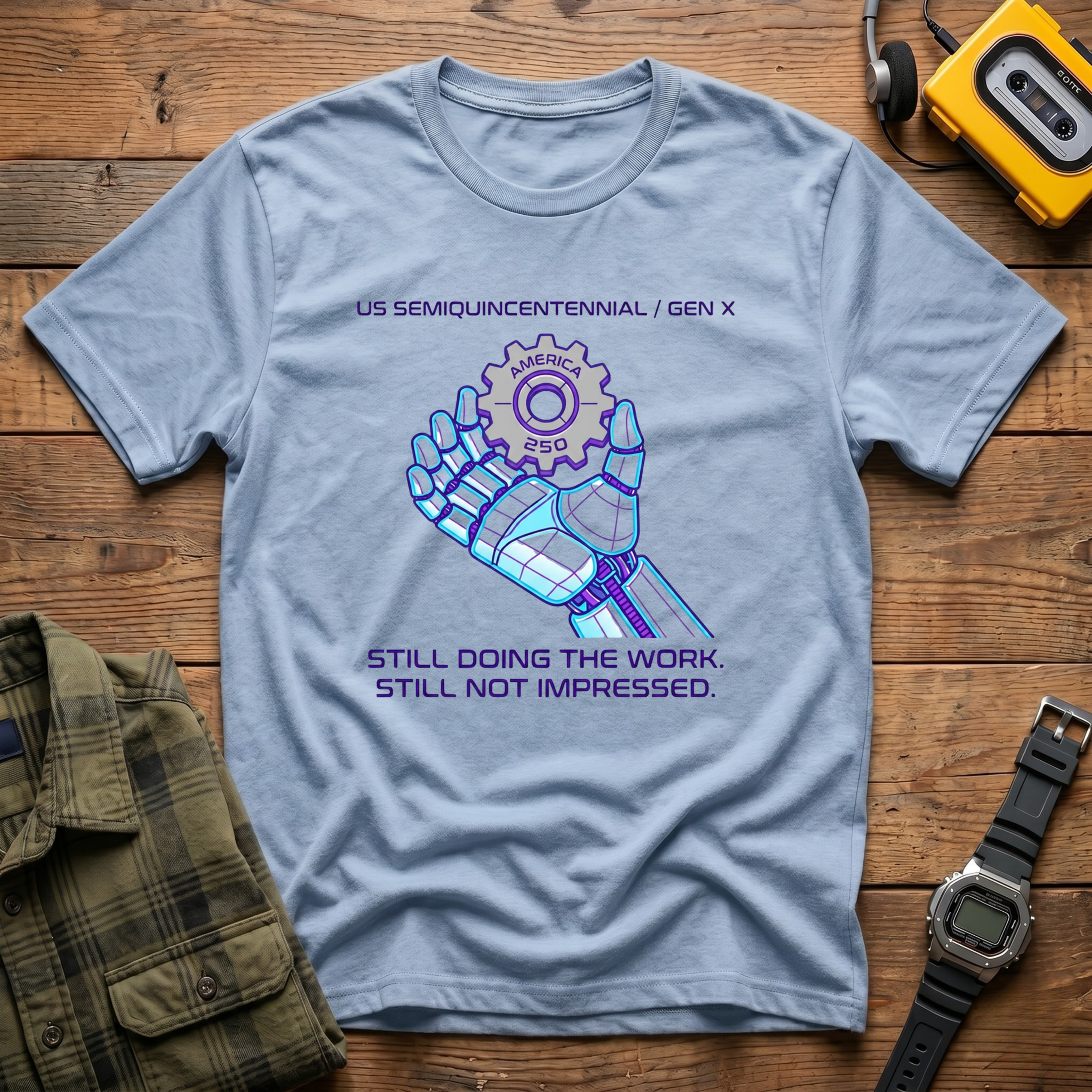Amercia 250 Unimpressed Robot Hand  T-Shirt