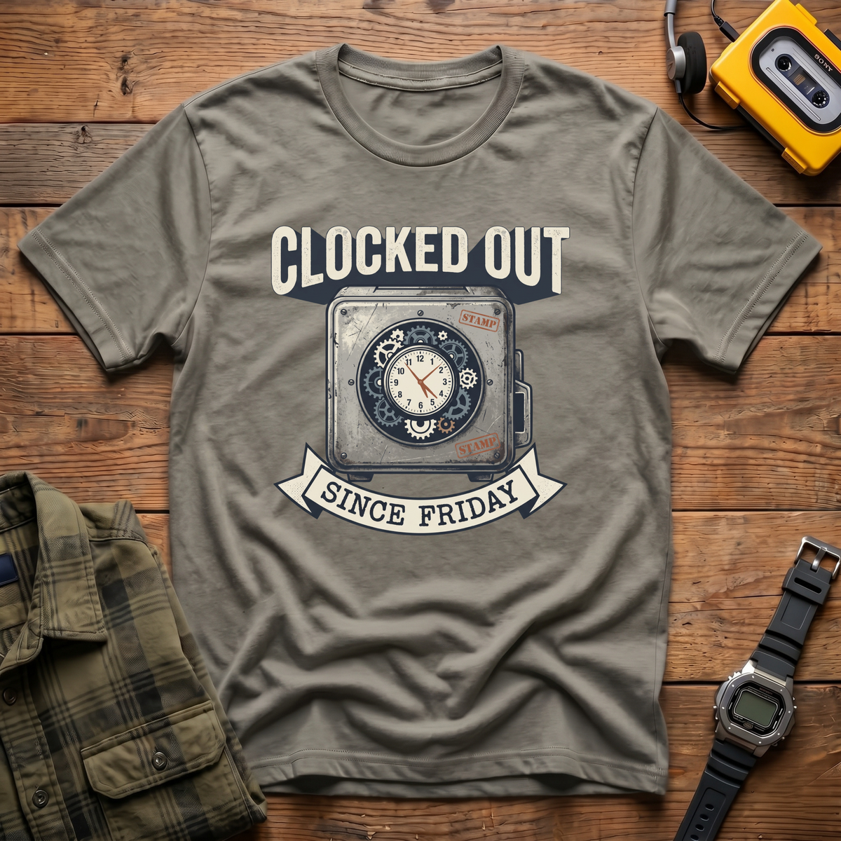 Clocked Out Clock T-Shirt