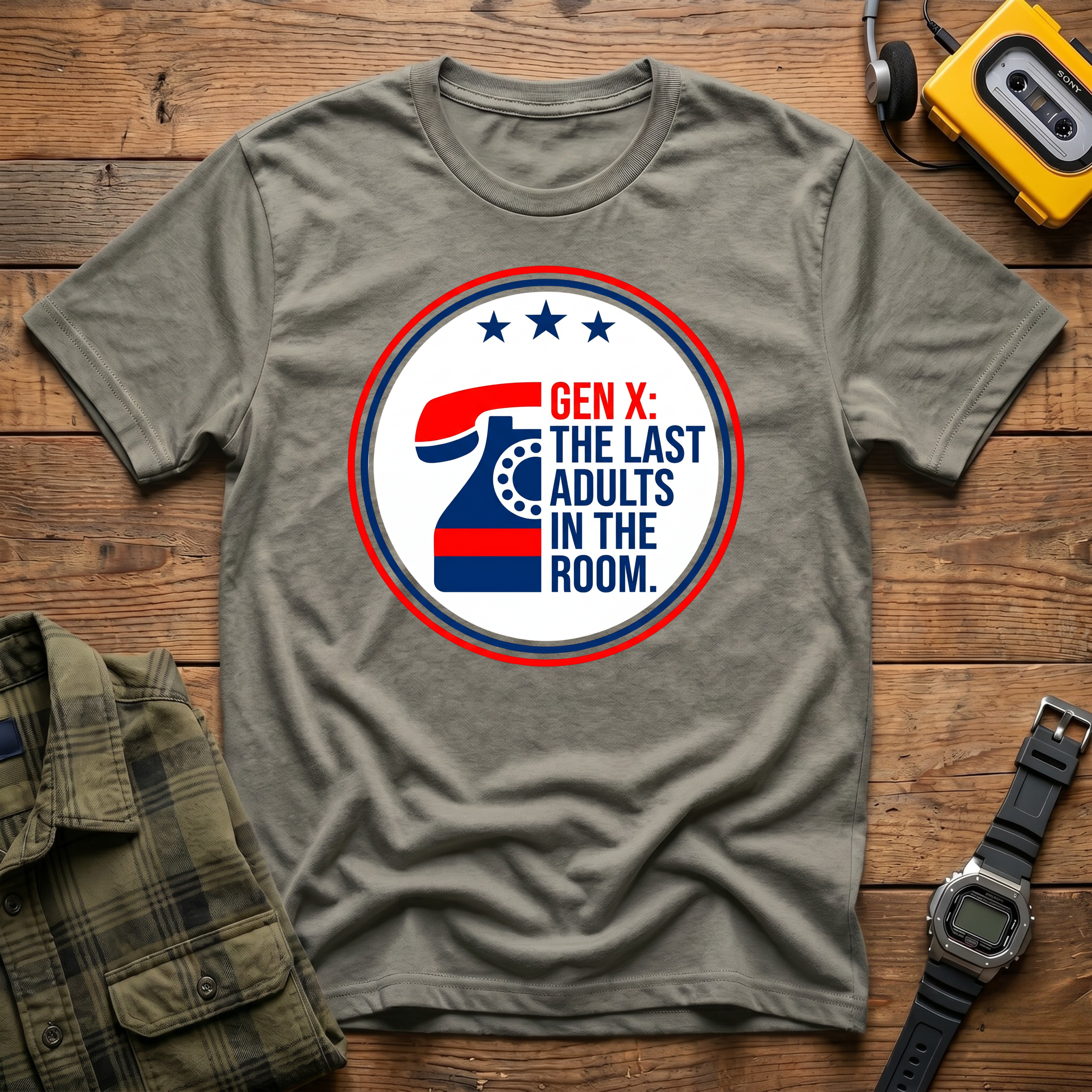 Last Adults in the Room Phone T-Shirt