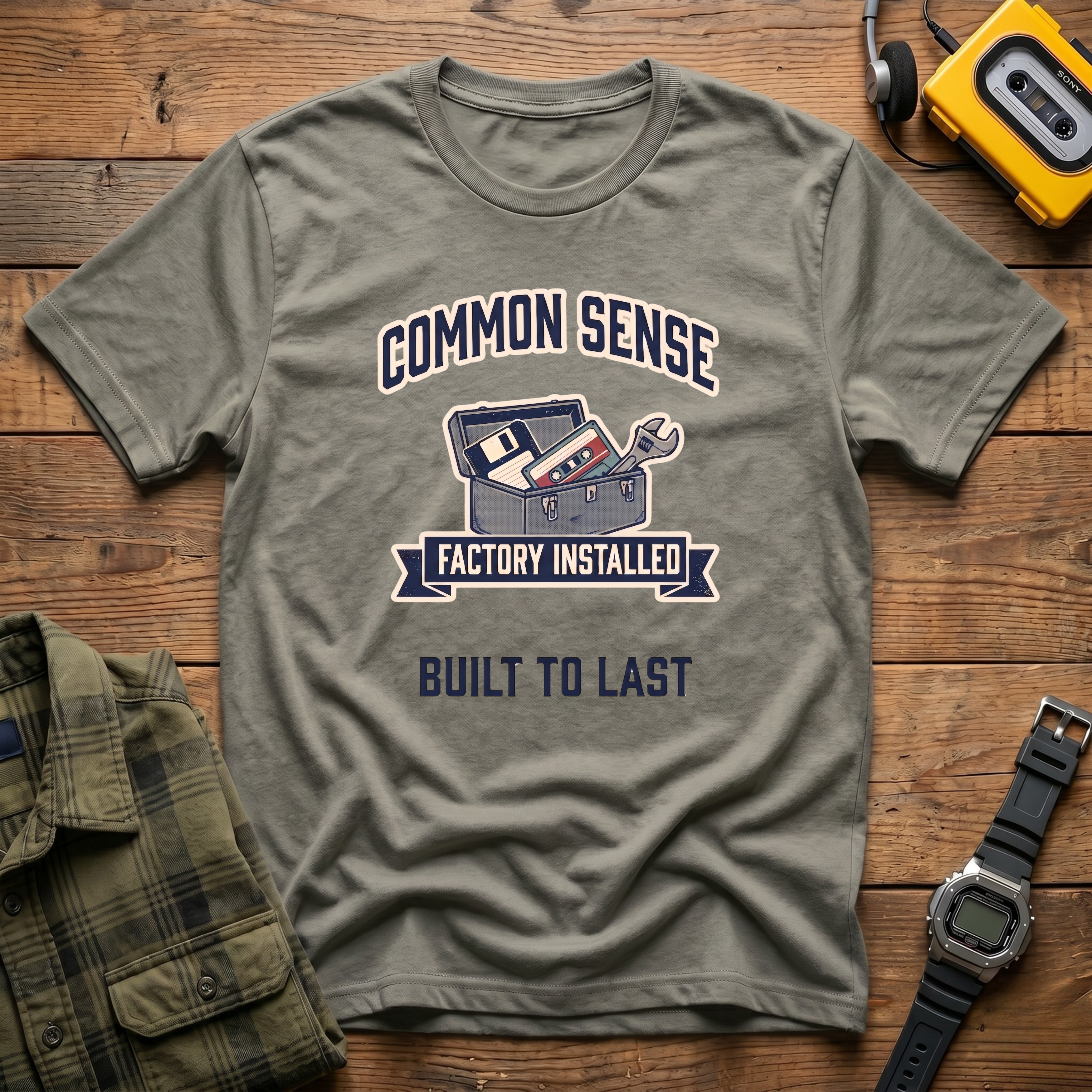 Common Sense Factory Installed Built to Last  T-Shirt