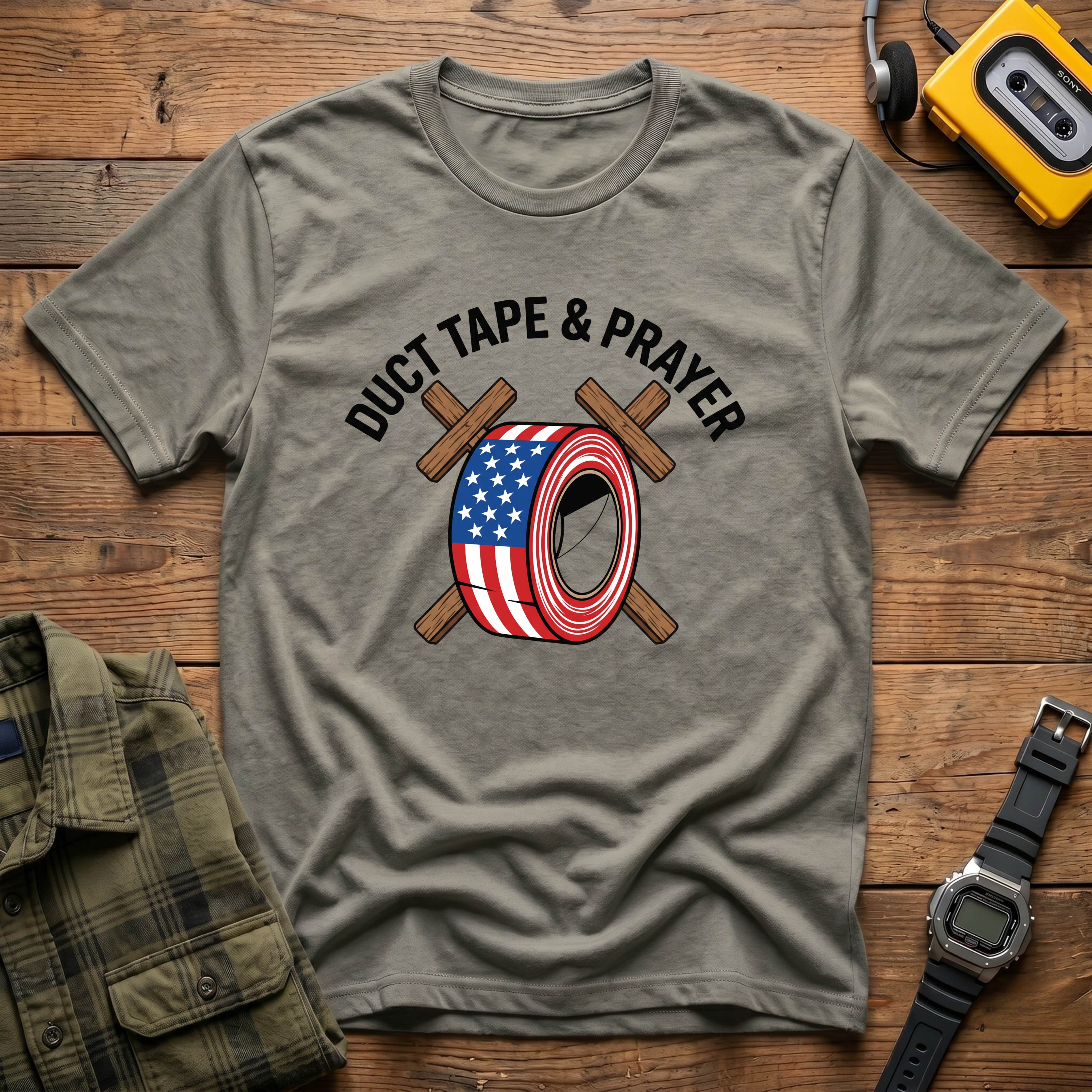 Duct Tape & Prayer Crosses T-Shirt