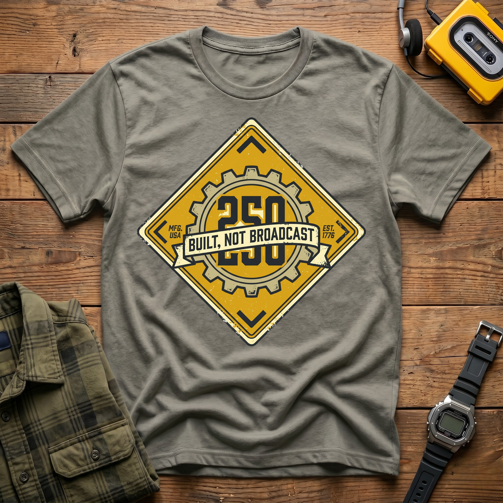 Built Not Broadcast Sign T-Shirt