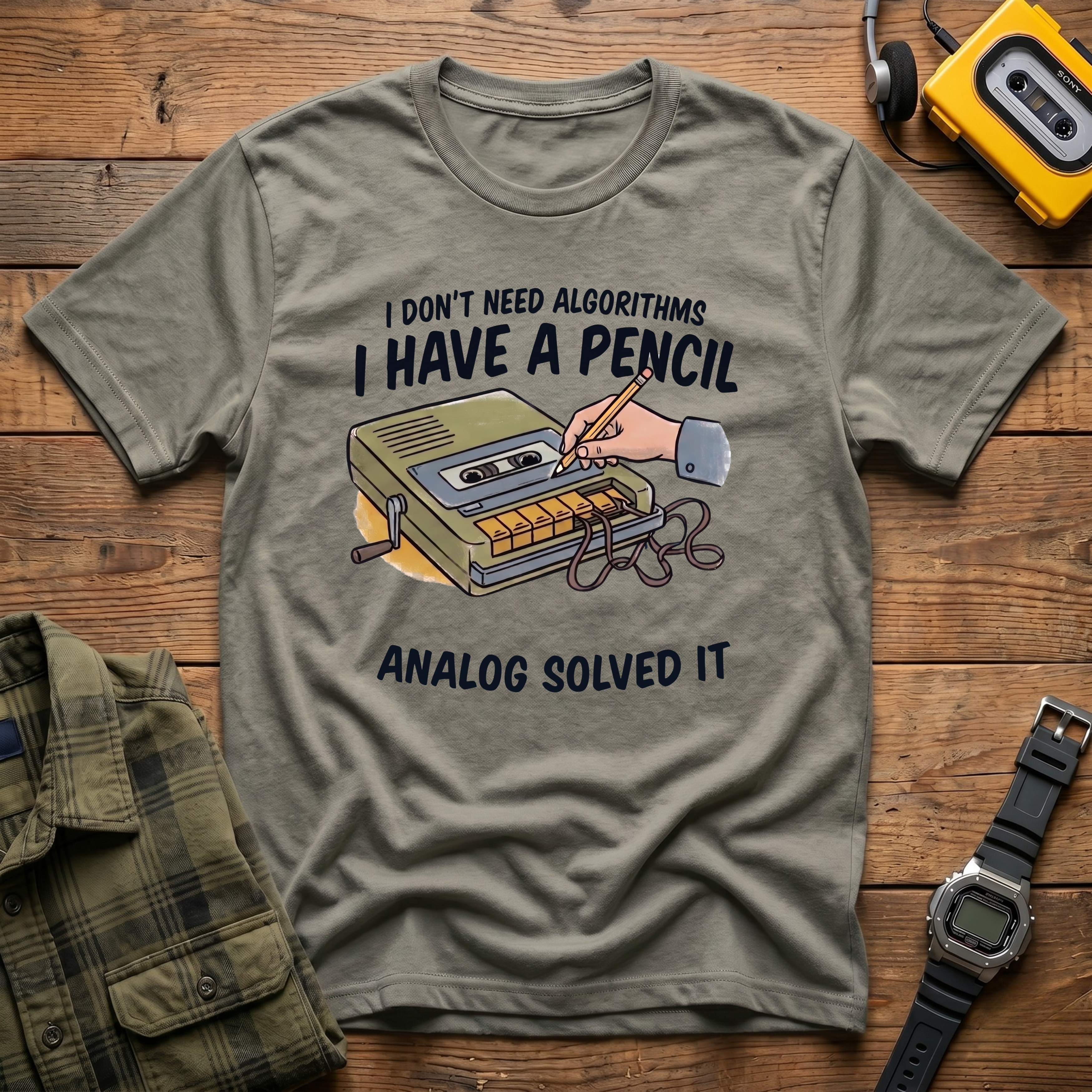 I Don't Need Algorithms I Have A Pencil T-Shirt