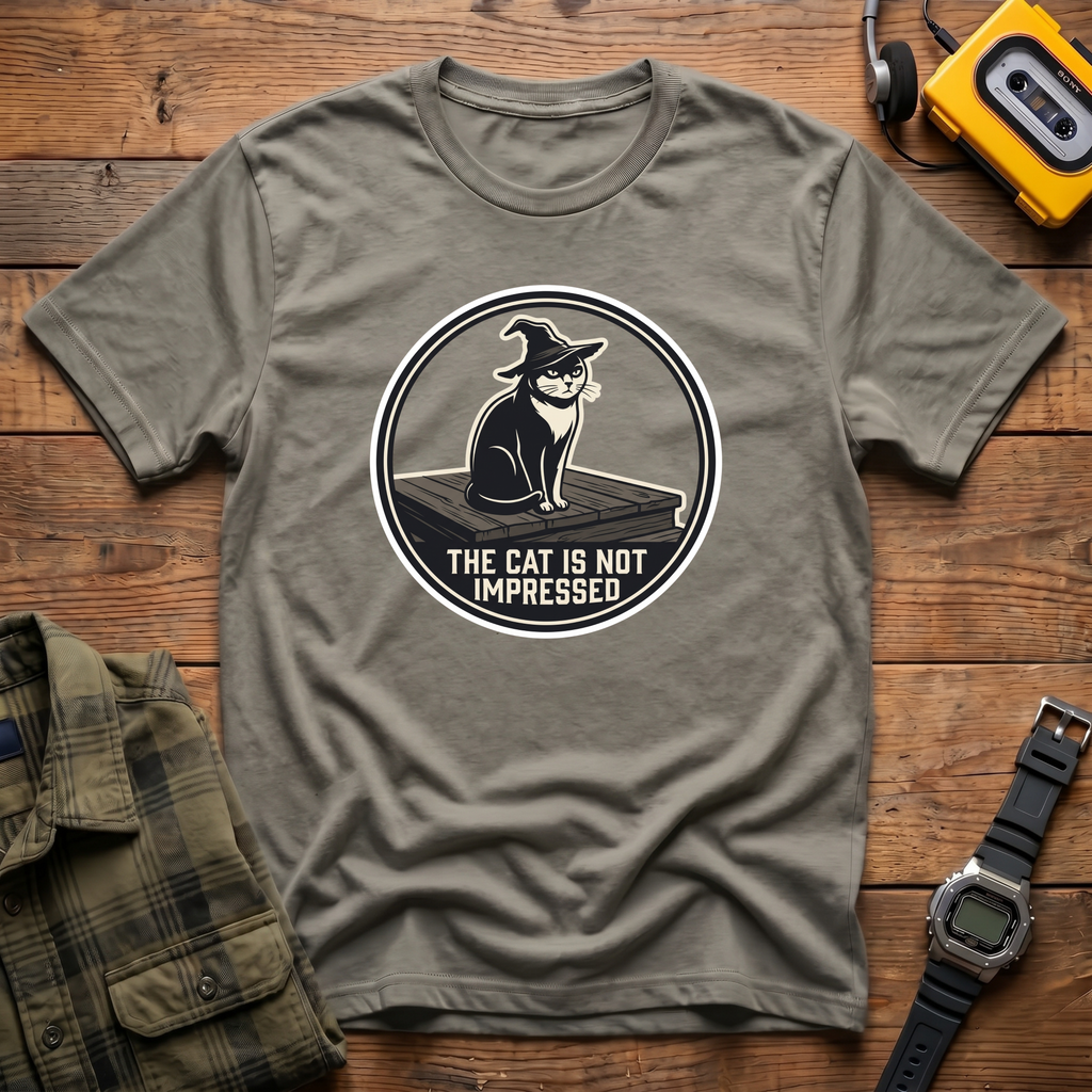 Hat Cat Unimpressed  T-Shirt