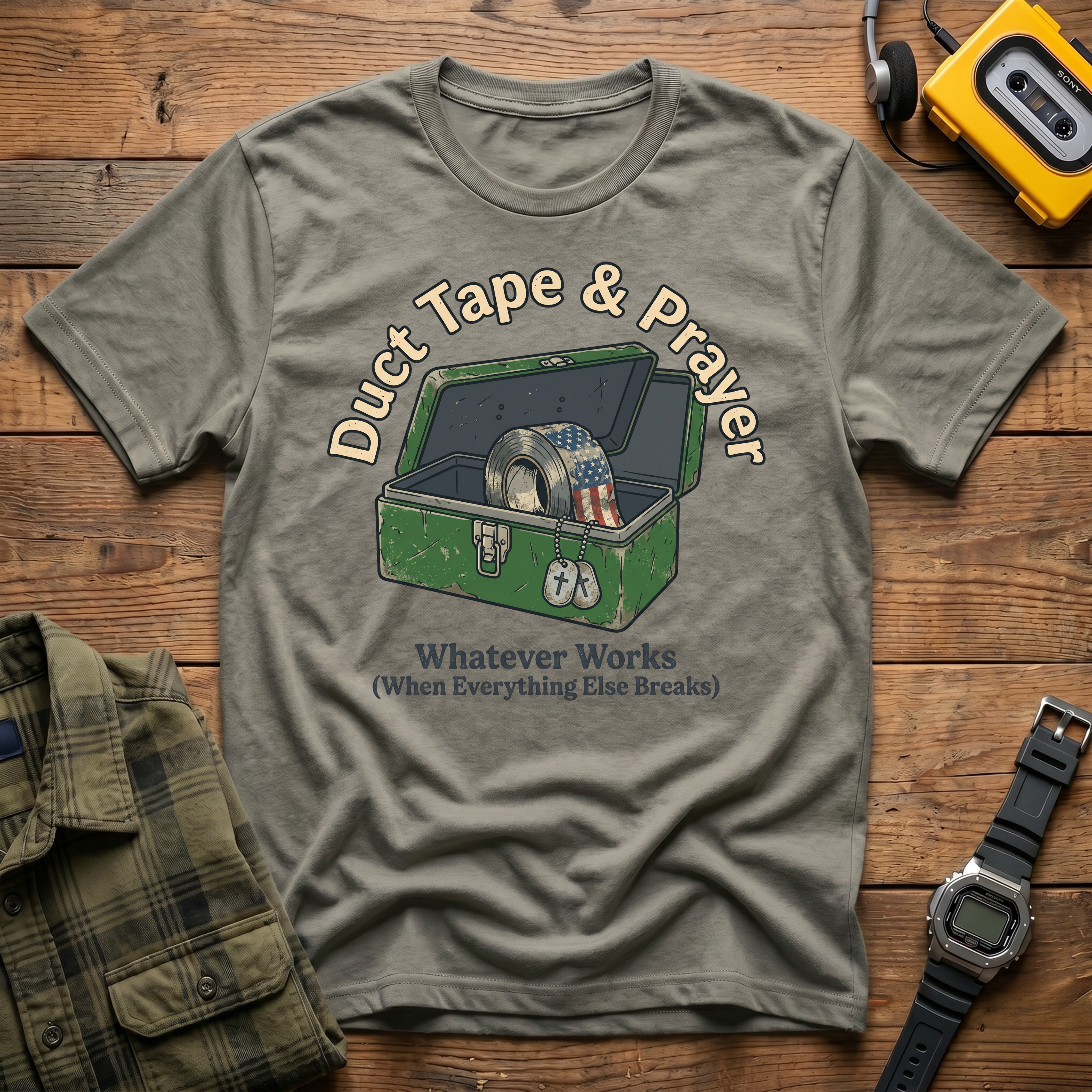 Duct Tape & Prayer Toolbox  T-Shirt