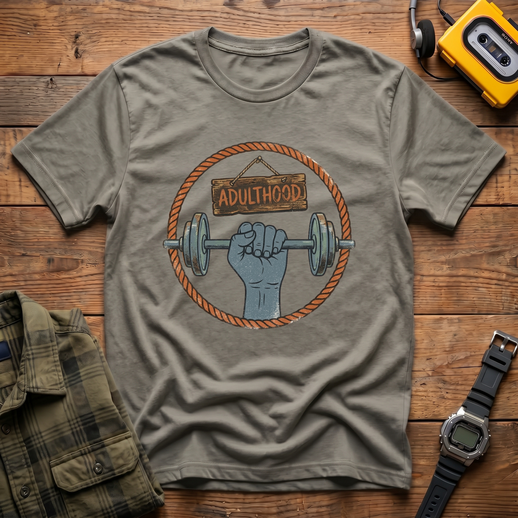 Adulthood Barbell T-Shirt