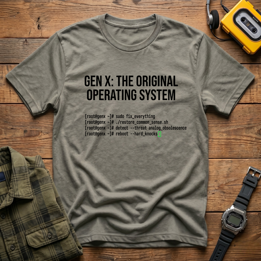 Gen X Original Operating System data T-Shirt