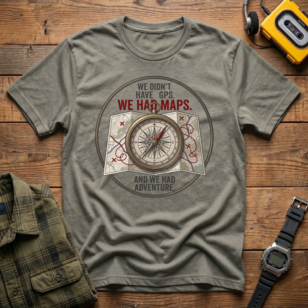 We Didn't Have GPS. We Had Maps.  And Adventure  T-Shirt