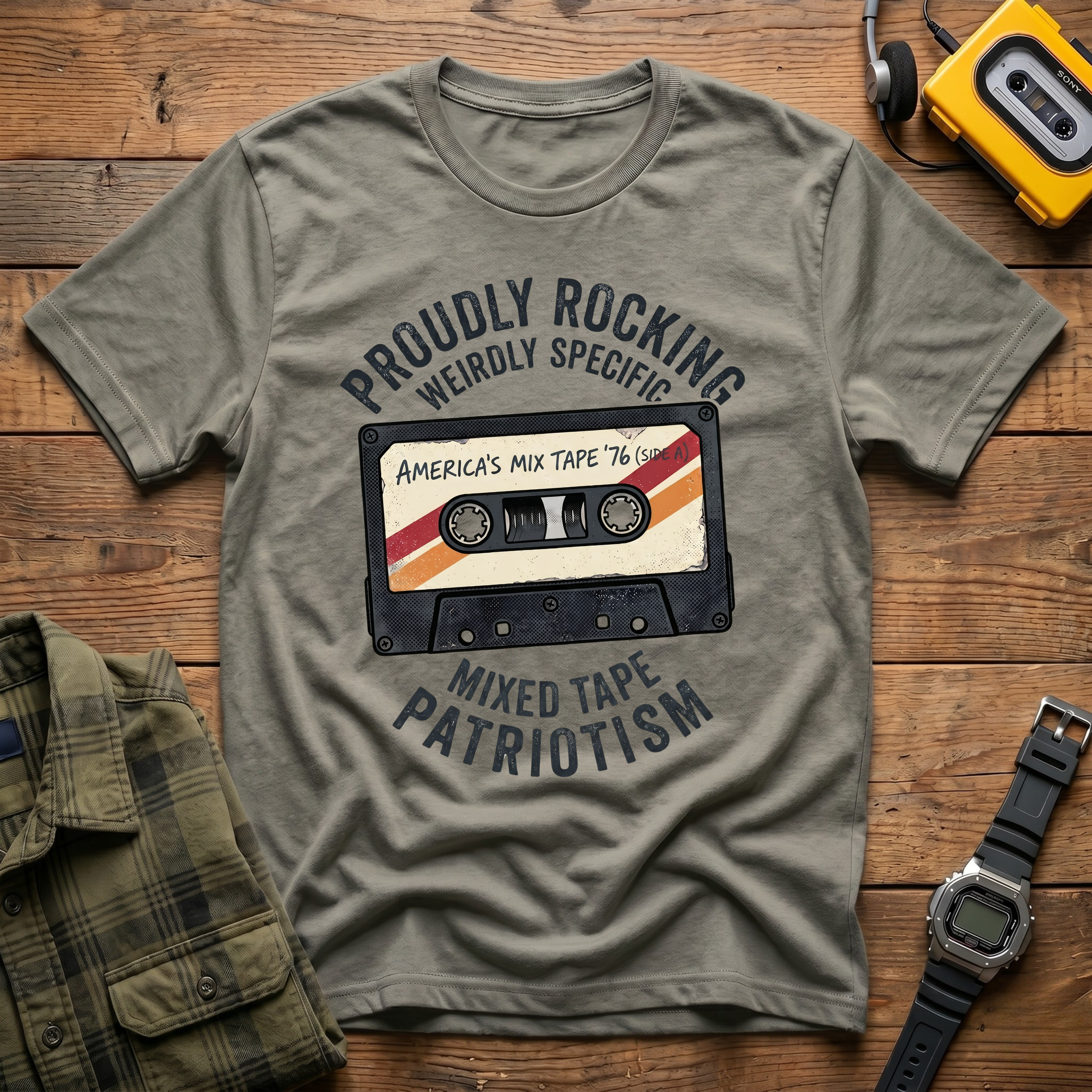 Proudly Rocking Weirdly Specific Mixed Tapes T-Shirt