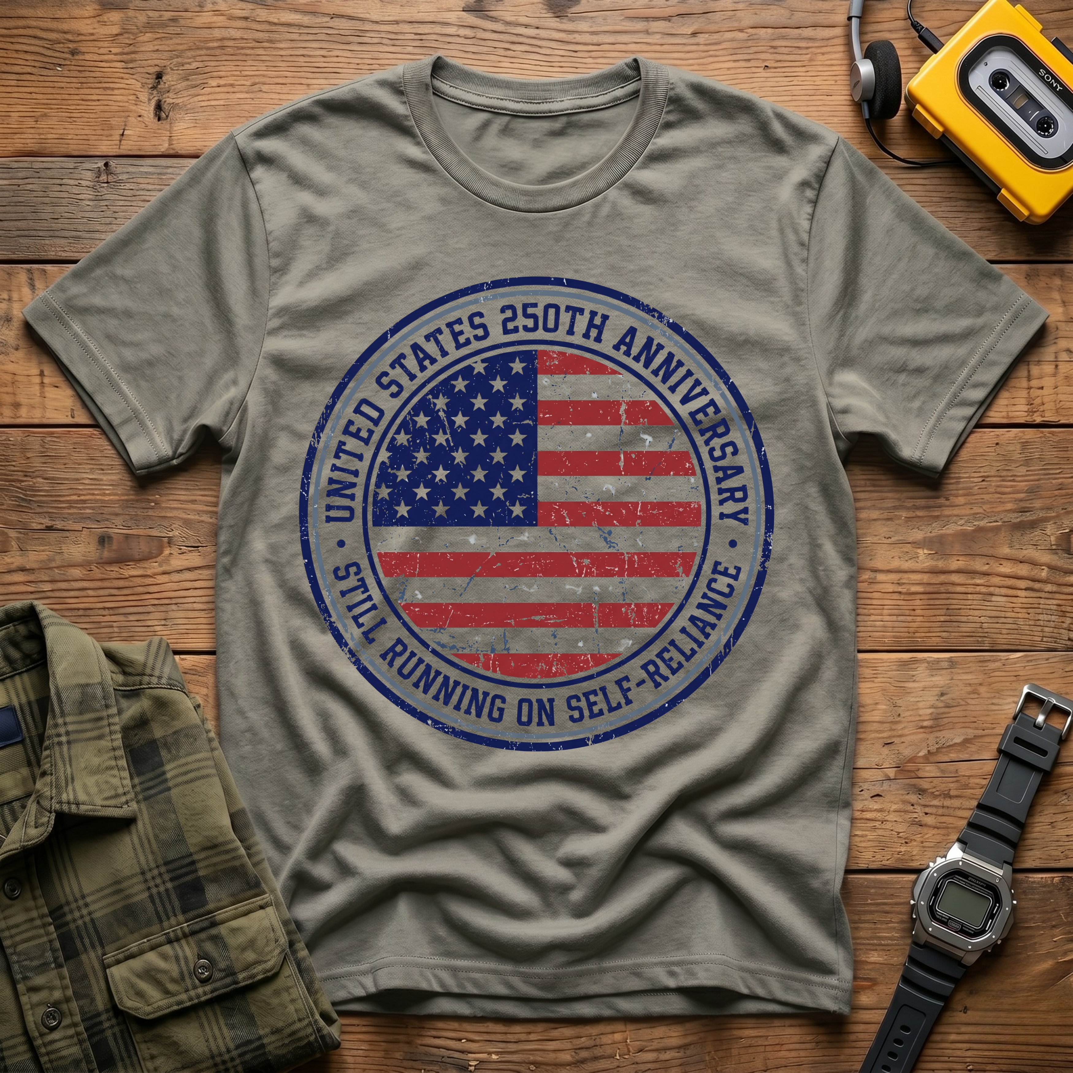 Flag Self Reliance America 250 T-Shirt