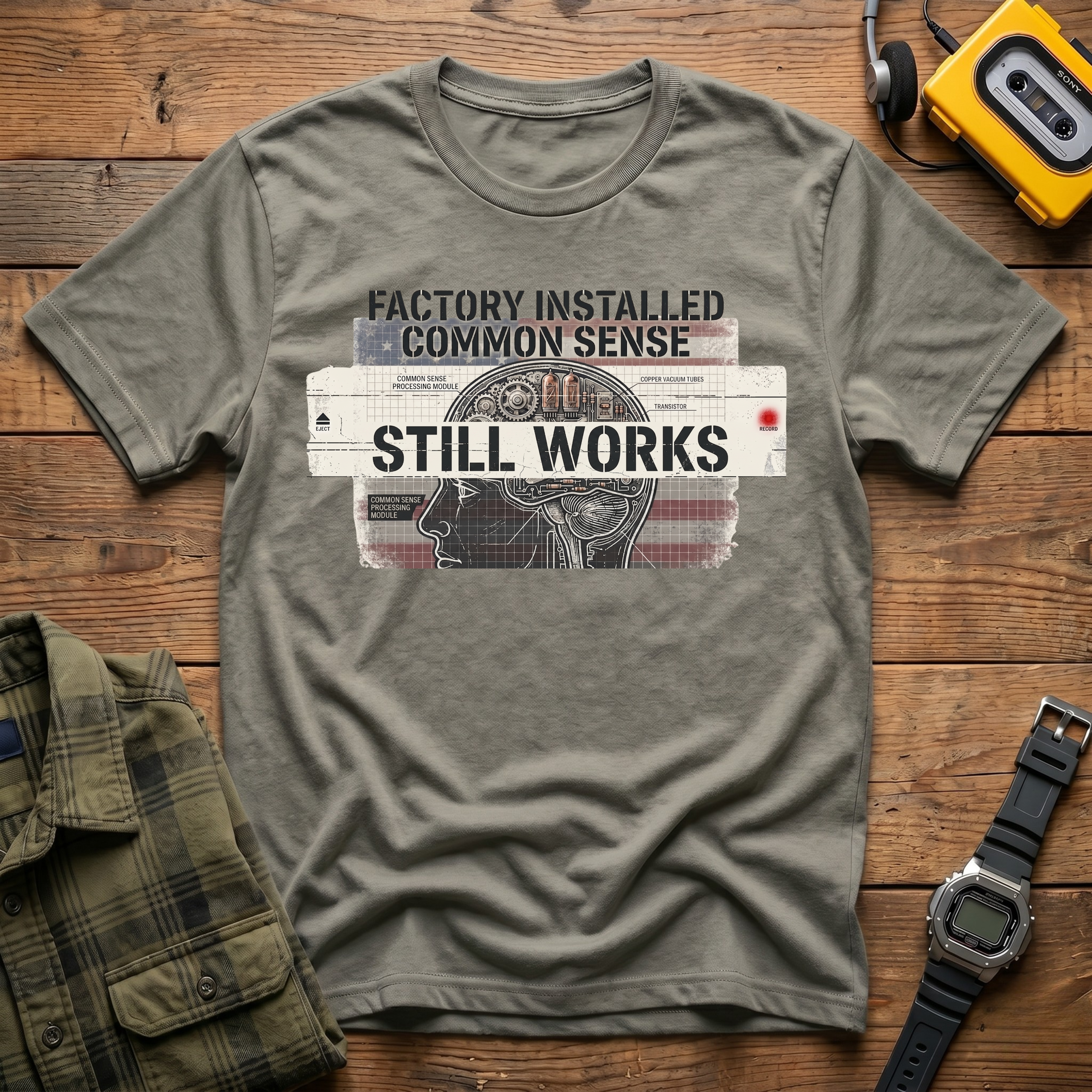 Factory Installed Common Sense Head Diagram T-Shirt