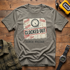 Clocked Out Stamp  T-Shirt
