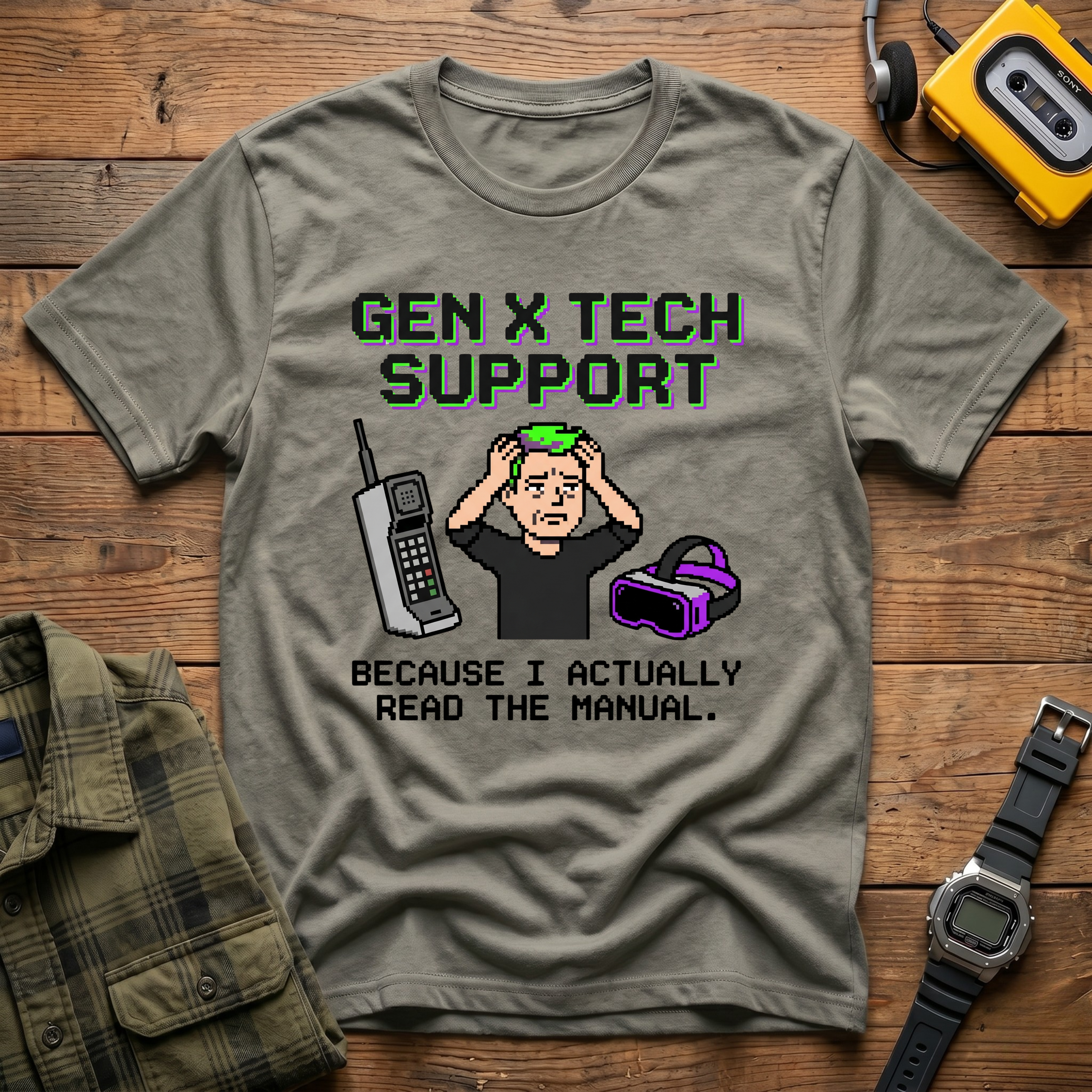 Error 404 I Am the Family Tech Support VR and Mobile T-Shirt