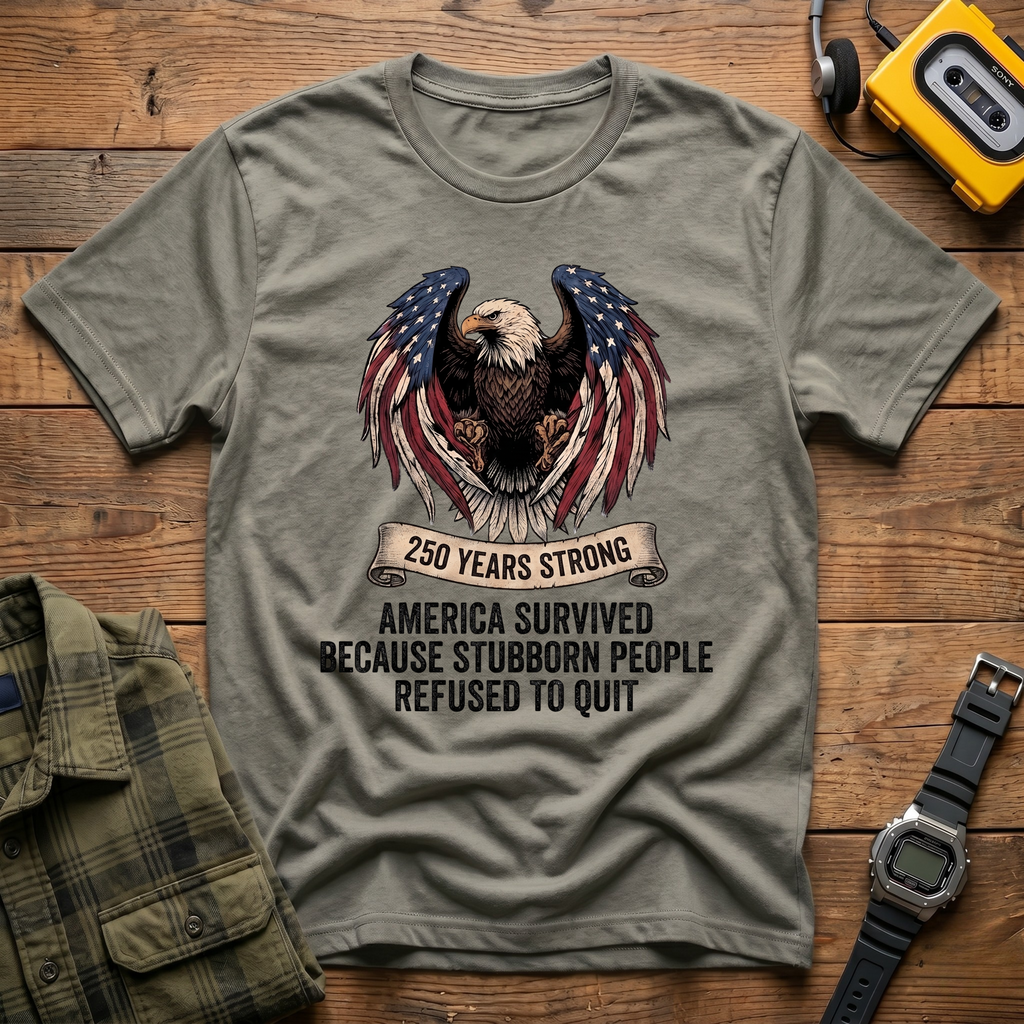 America Survived Because Stubborn People Refused to Quit Eagle T-Shirt