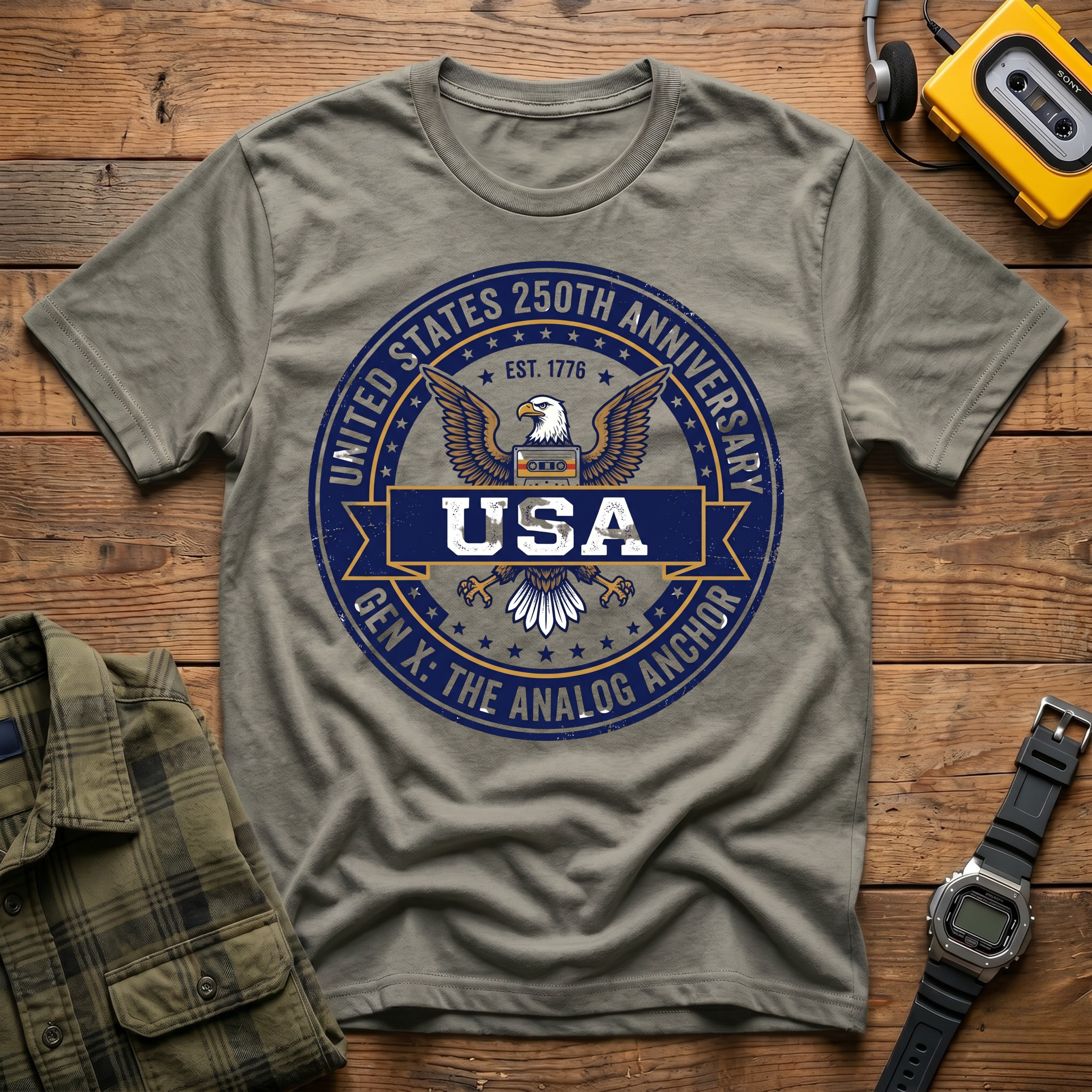 Gen X Analog Ancher America 250 T-Shirt