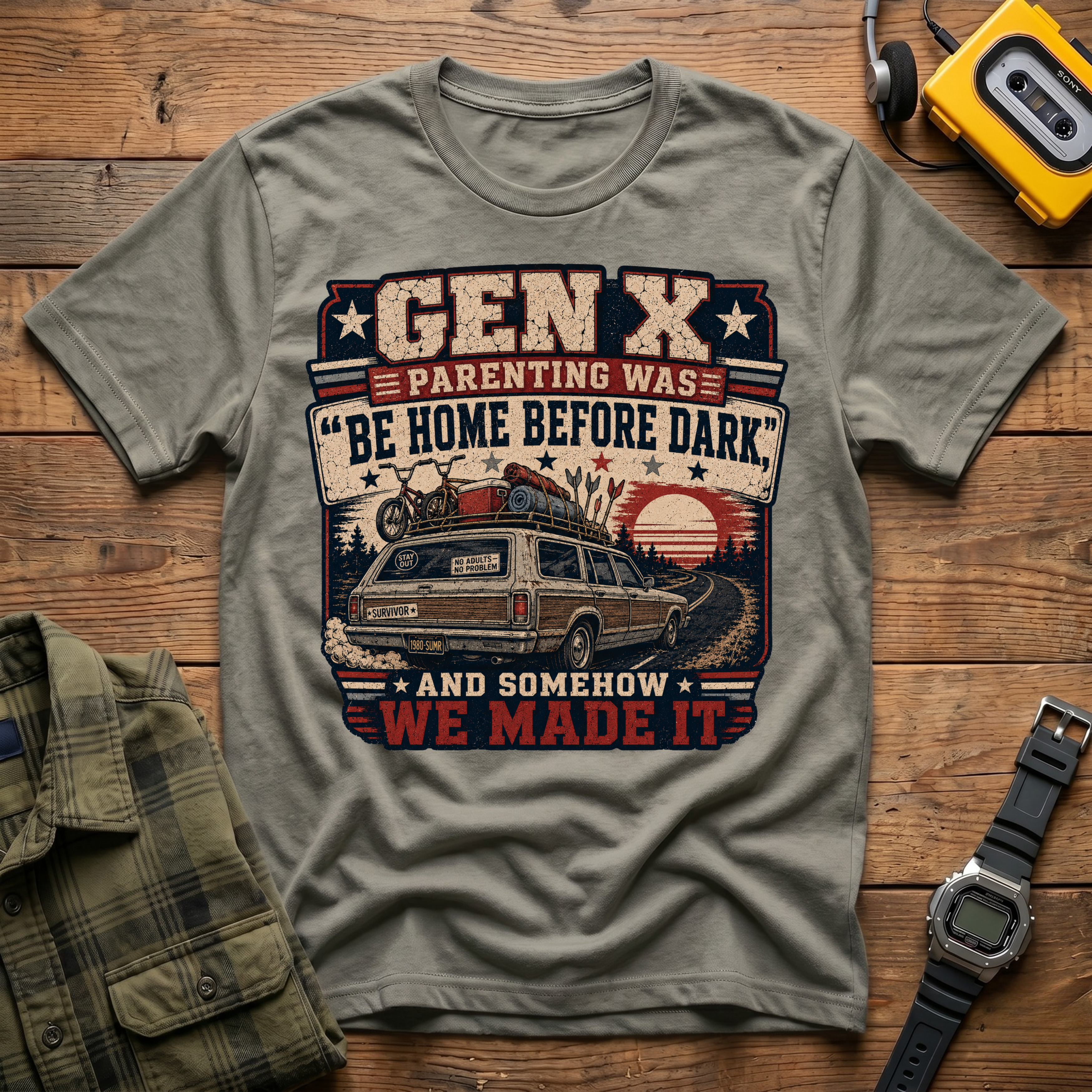 Parenting Was Home Before Dark T-Shirt