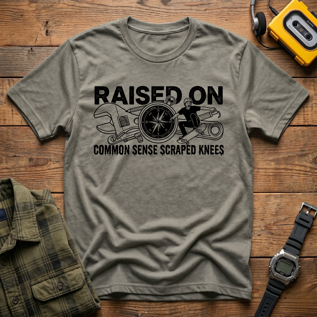 Raised On Common Sense  Scrapped Knees Stunt T-Shirt