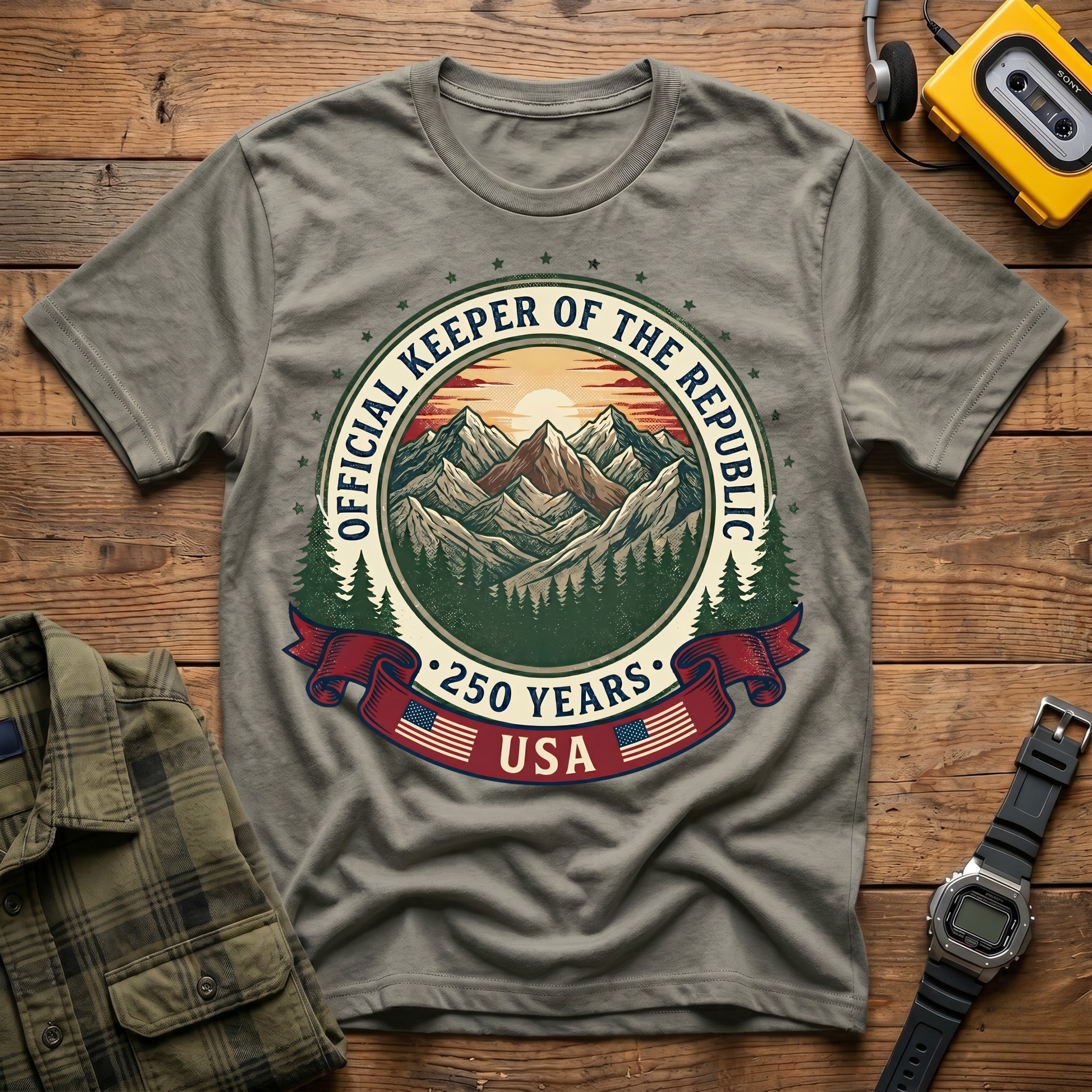250 Years Keepers of the Republic Logo T-Shirt