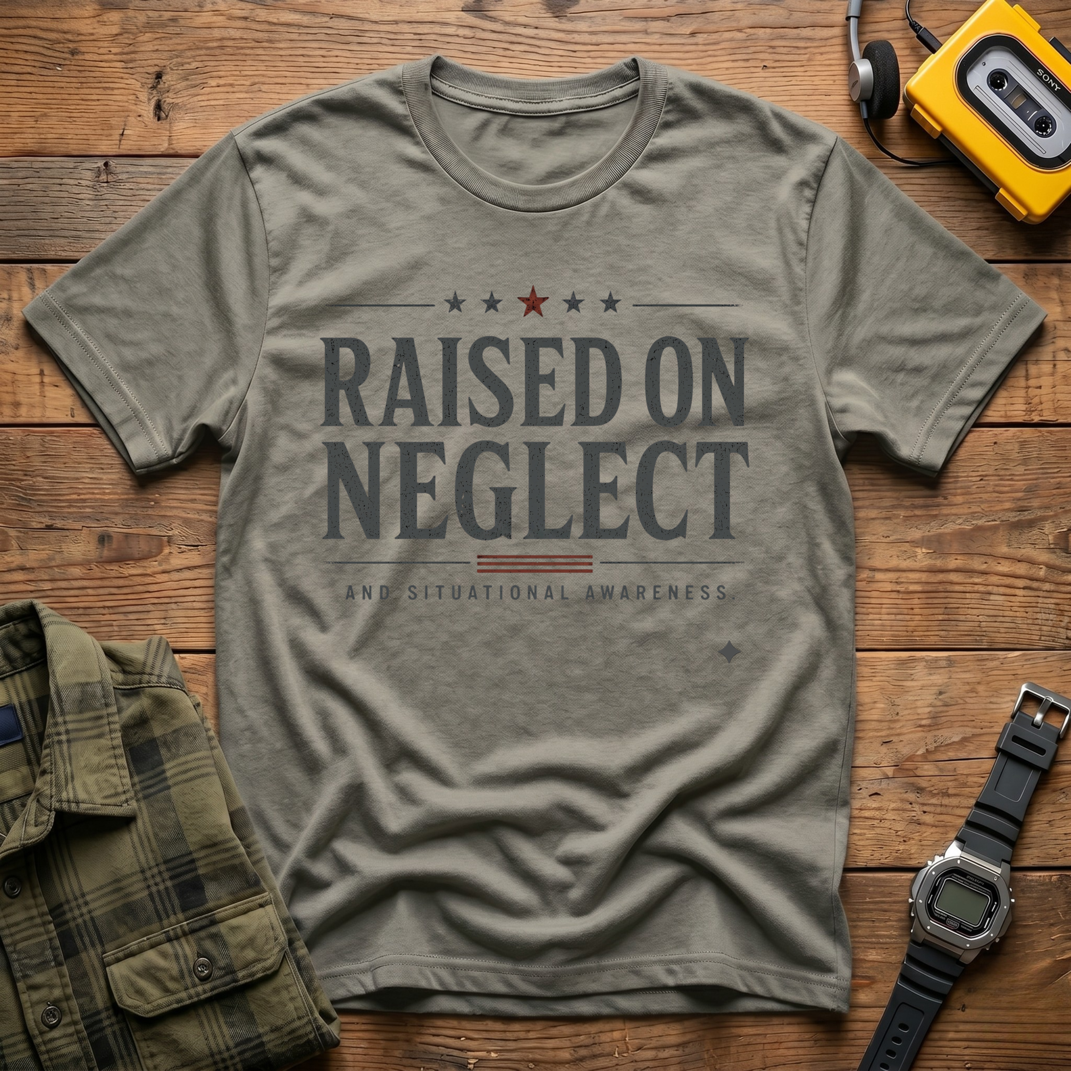 Raised On Neglect Situational Awareness  T-Shirt