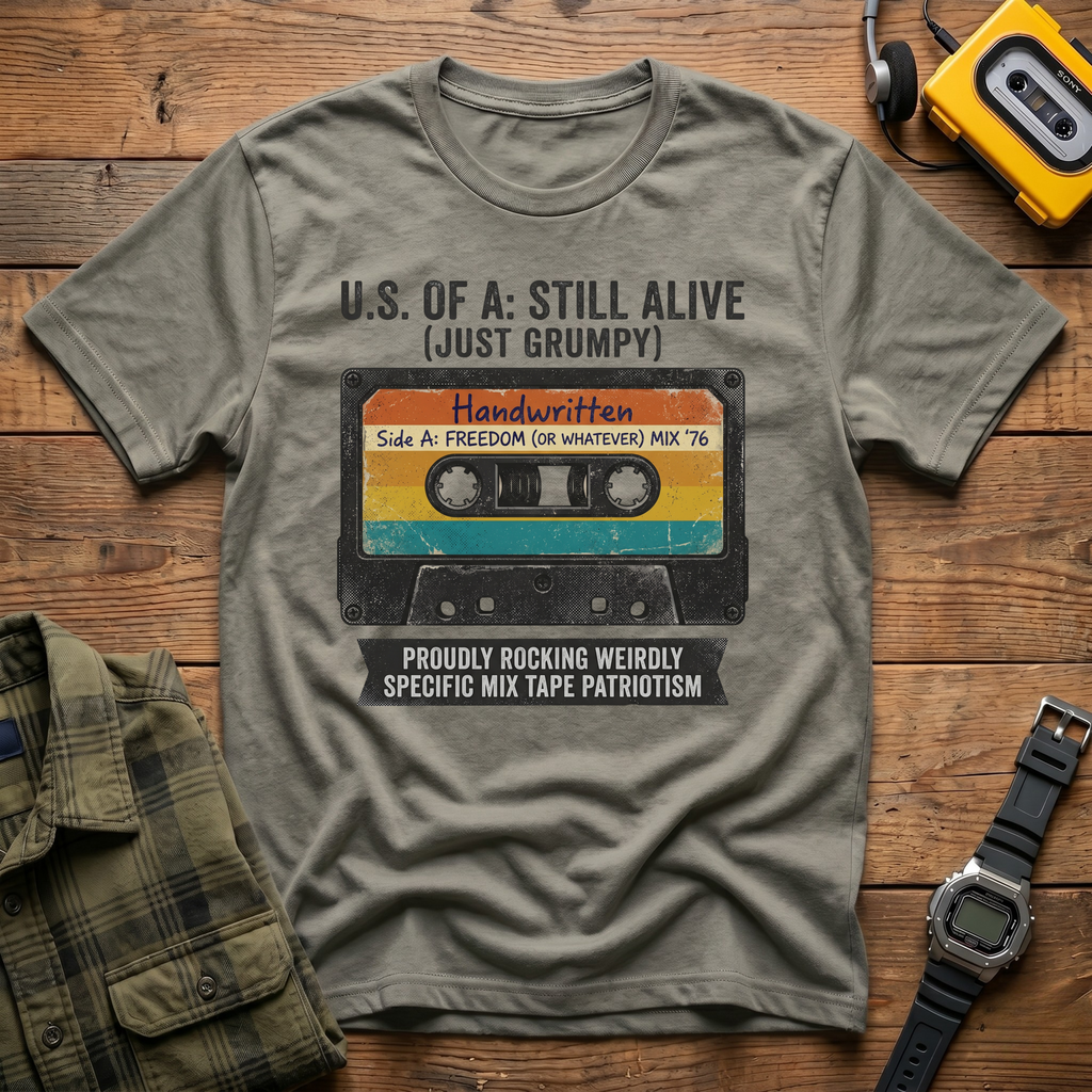 U.S Of A: Still Alive Just Grumpy  CassetteT-Shirt