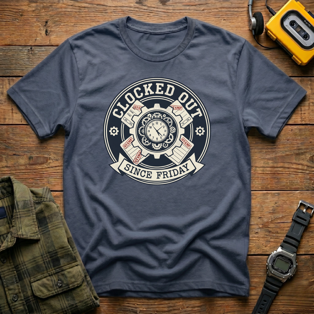 Clocked Out Badge T-Shirt