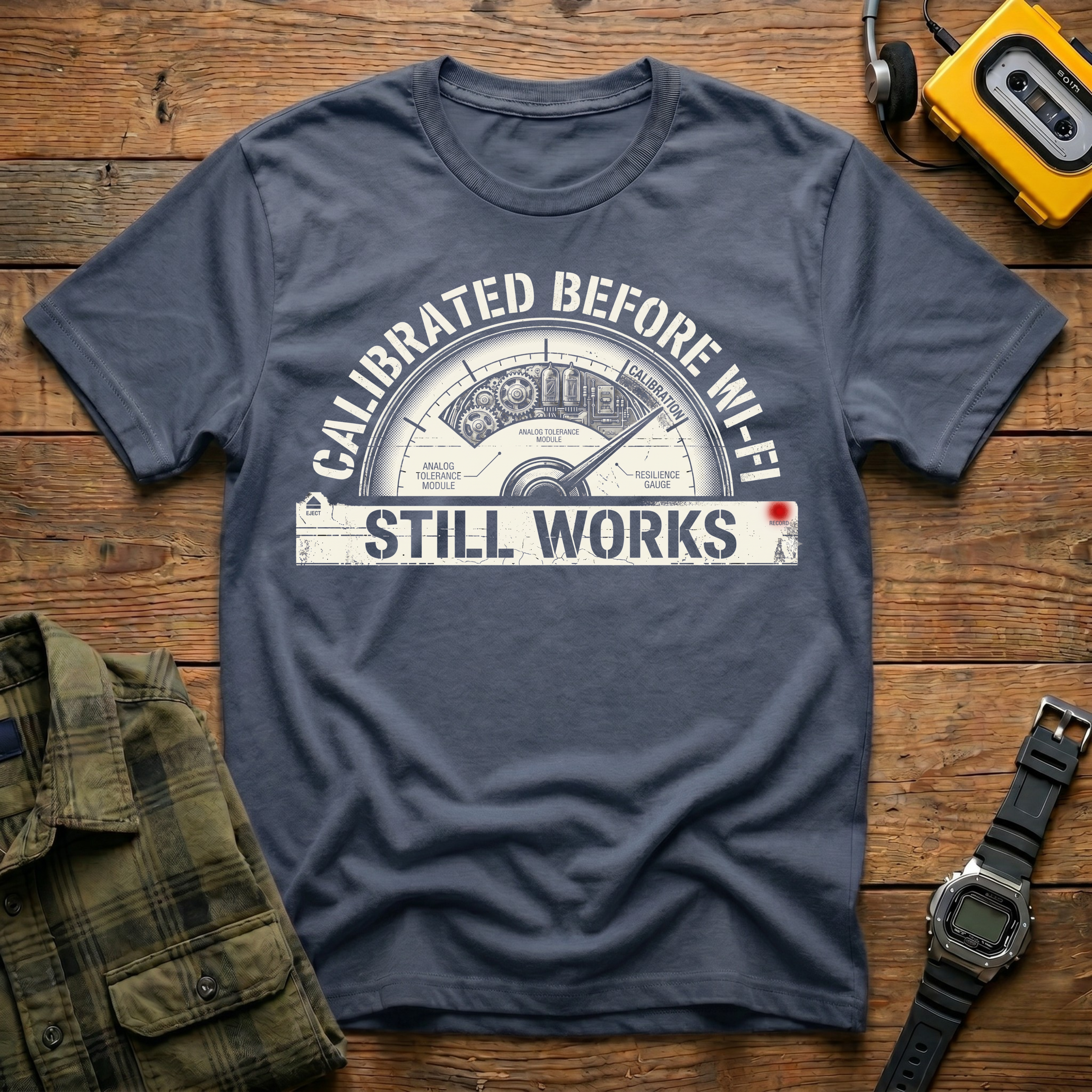 Calibrated Before WiFi Gauge T-Shirt