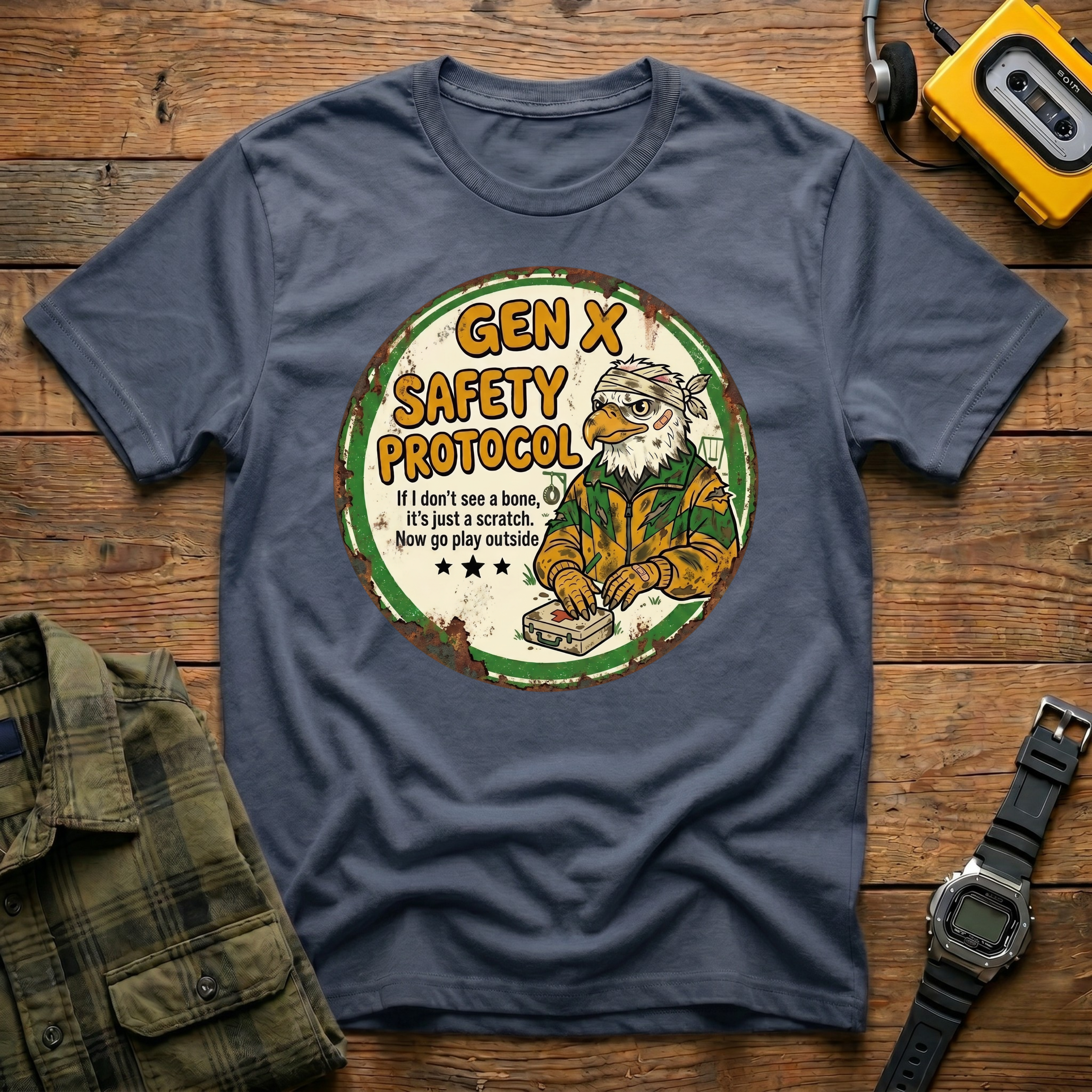 Gen X Safety Protocol IF I Don't See a Bone Sticking Out T-Shirt