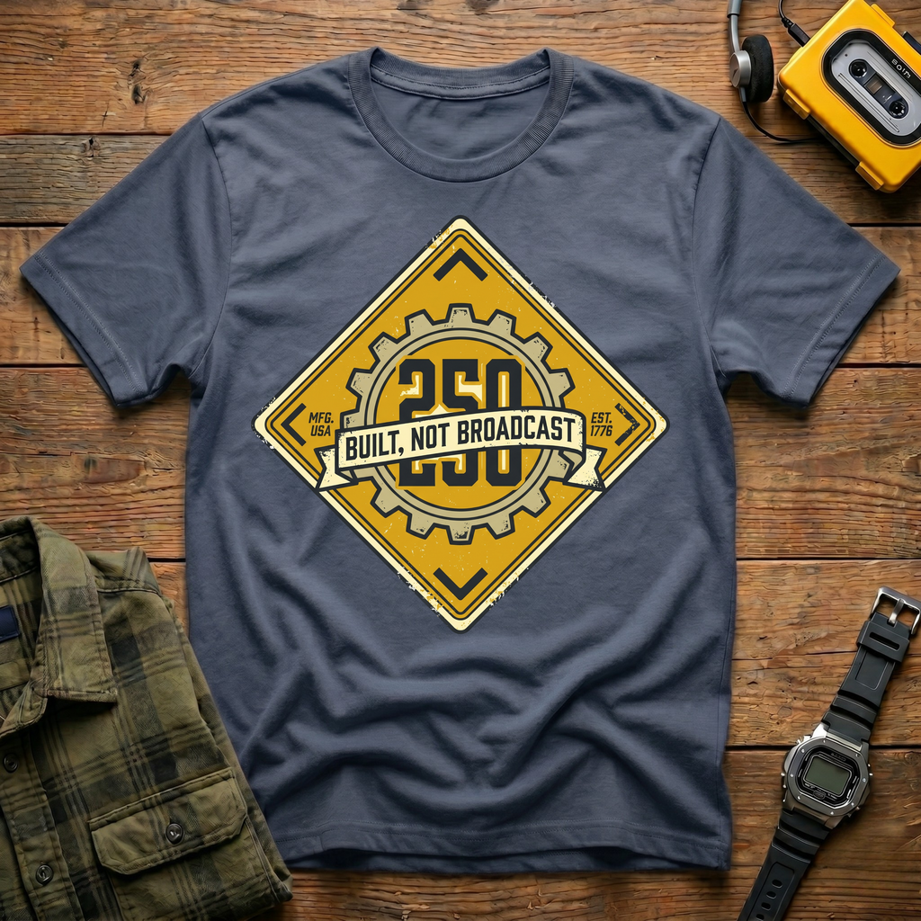 Built Not Broadcast Sign T-Shirt