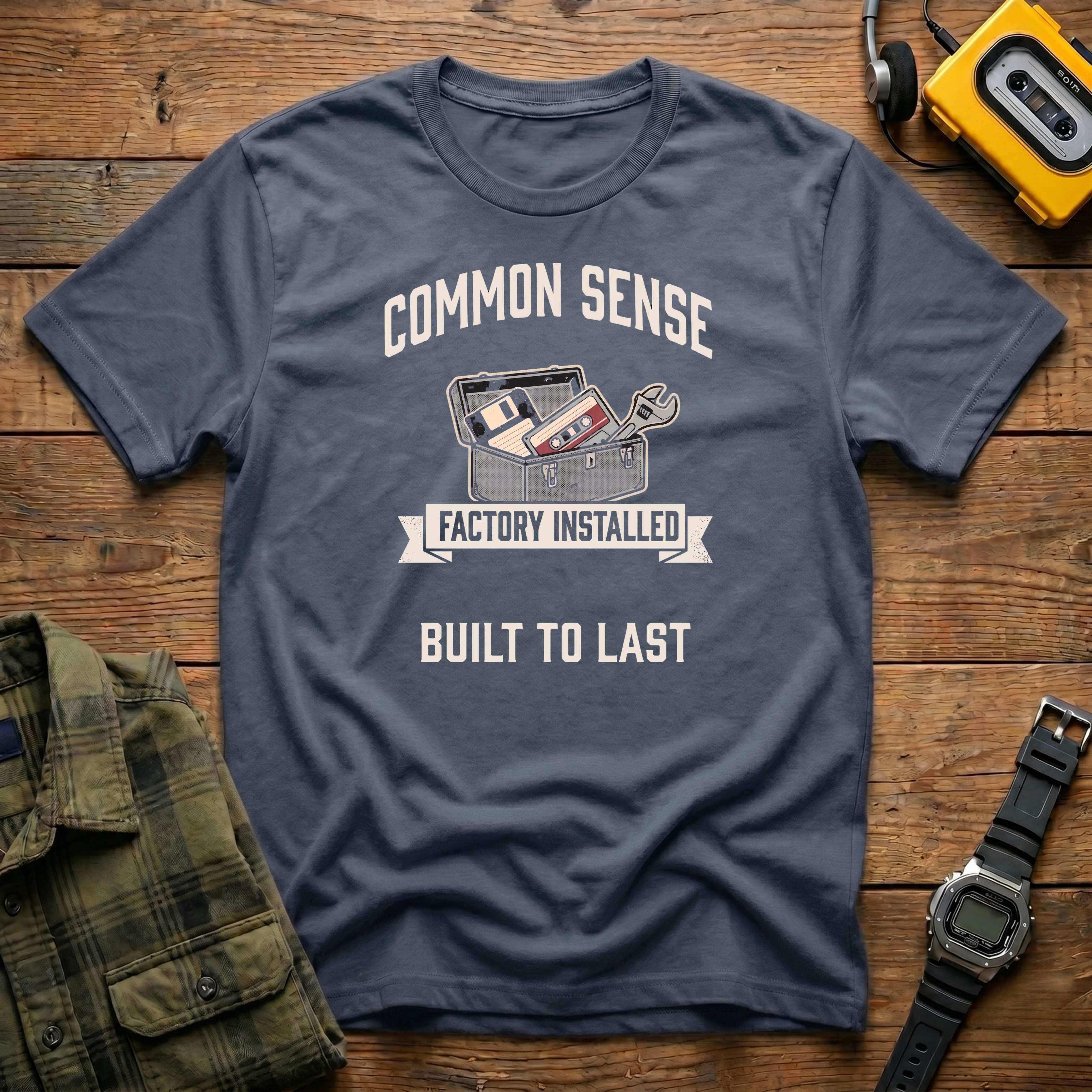 Common Sense Factory Installed Built to Last  T-Shirt