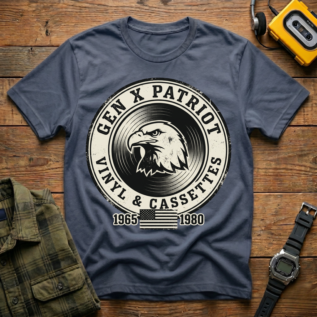 Gen X Patriot Vinyl and Cassette T-Shirt