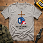 Duct Tape & Prayer Cross 1776  T-Shirt