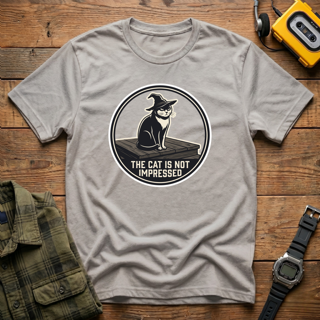 Hat Cat Unimpressed  T-Shirt