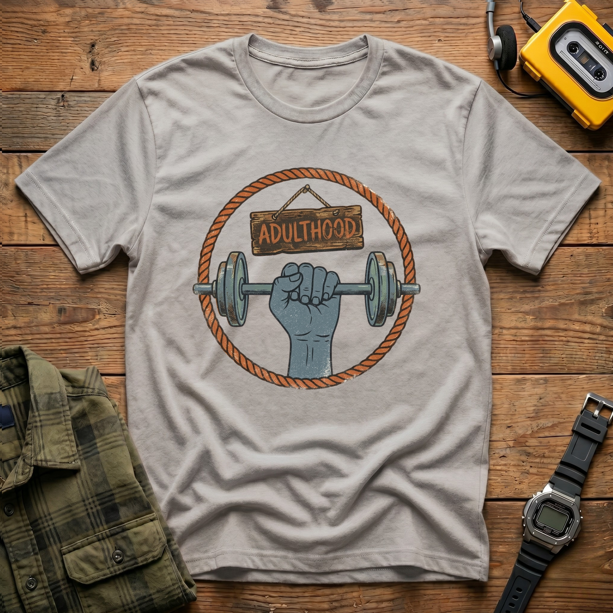 Adulthood Barbell T-Shirt