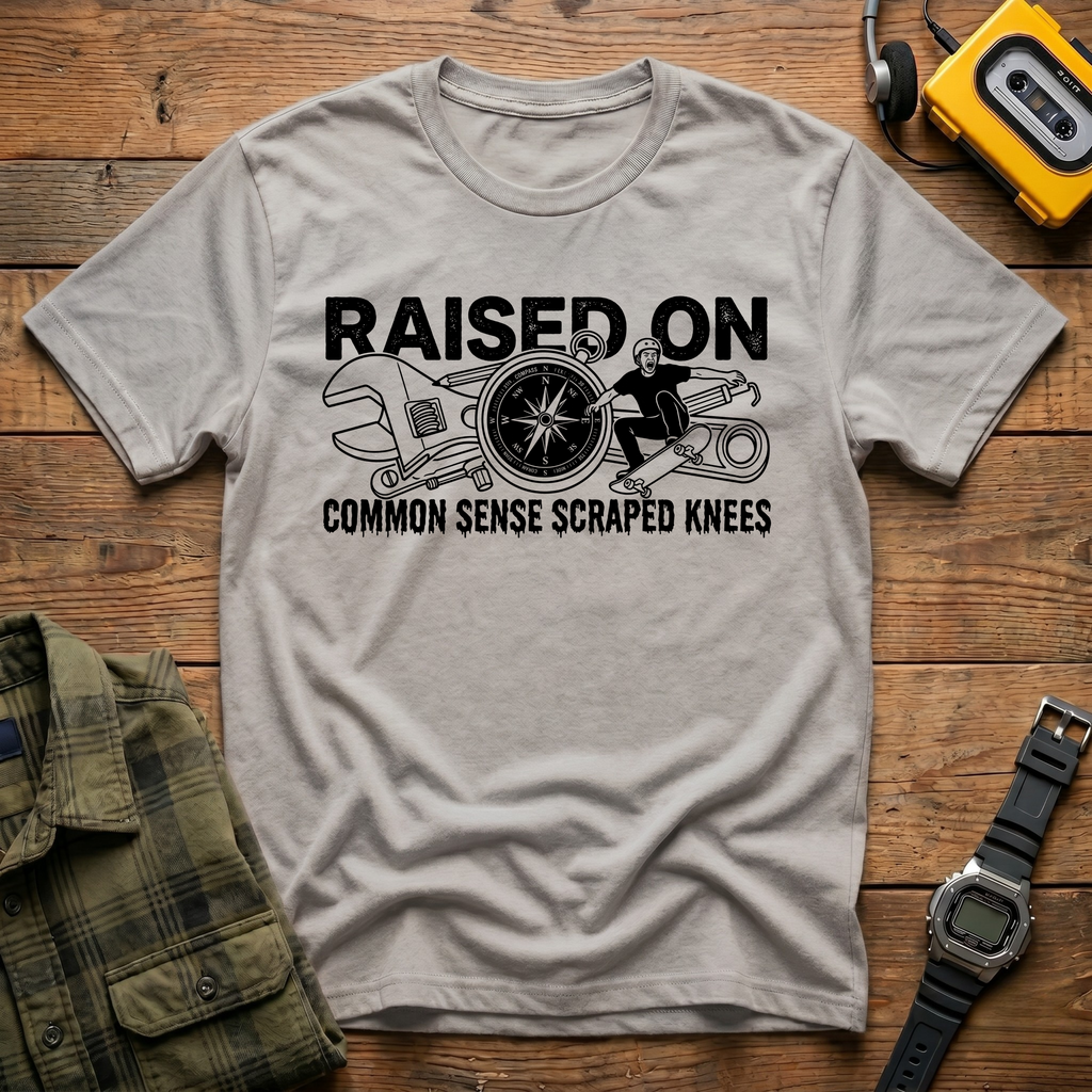 Raised On Common Sense  Scrapped Knees Stunt T-Shirt