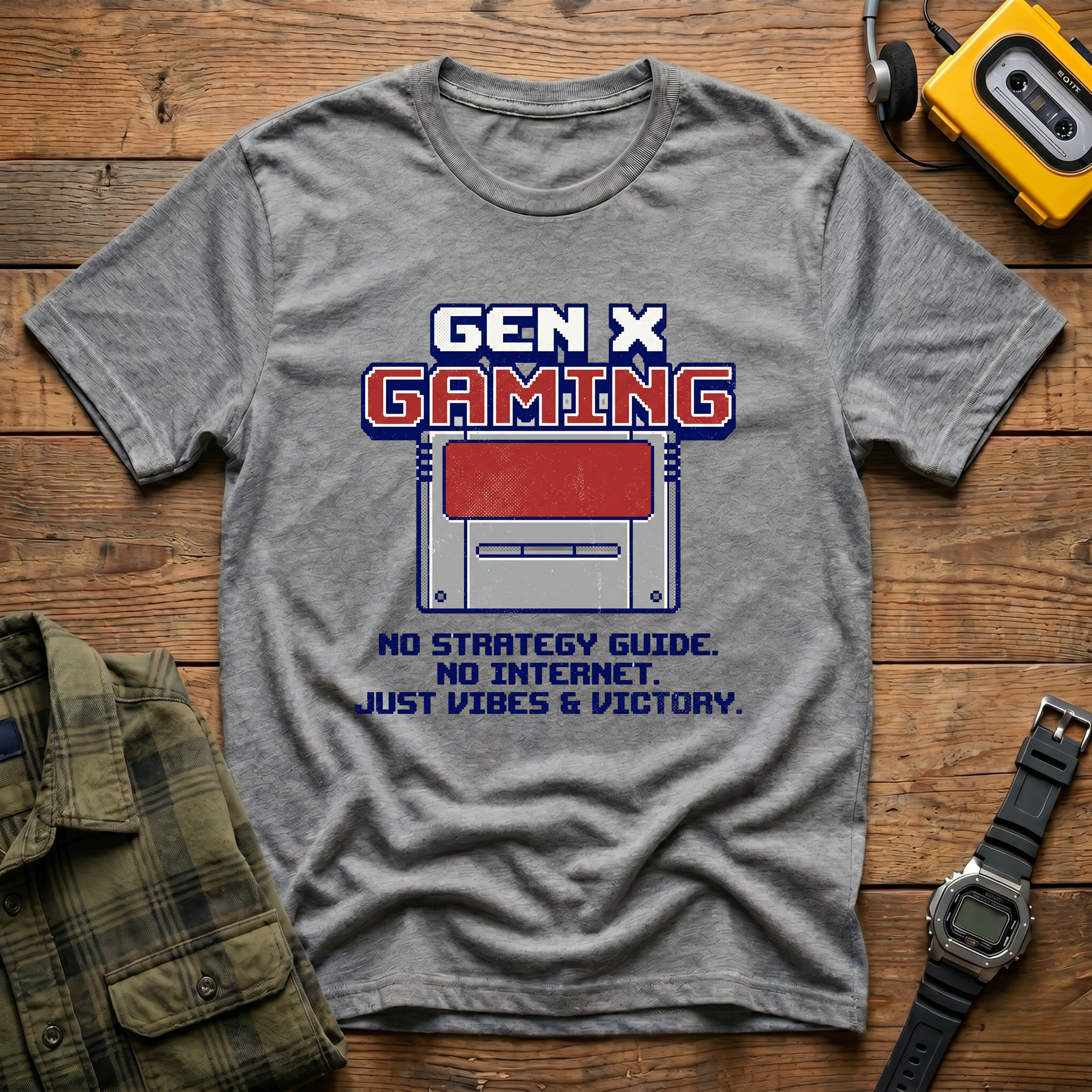 No Strategy Guide No Internet Just Vibes and Victory T-Shirt
