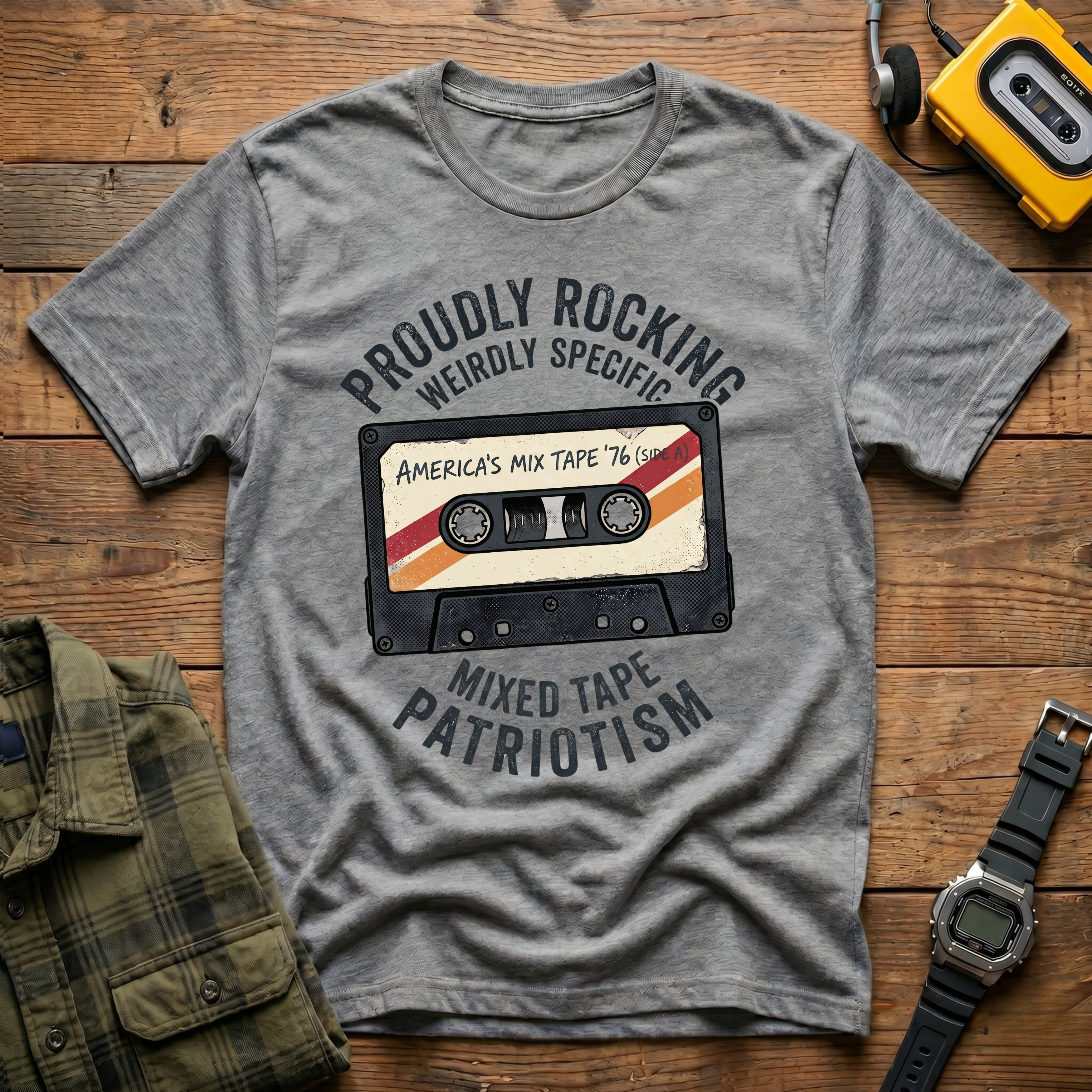 Proudly Rocking Weirdly Specific Mixed Tapes T-Shirt