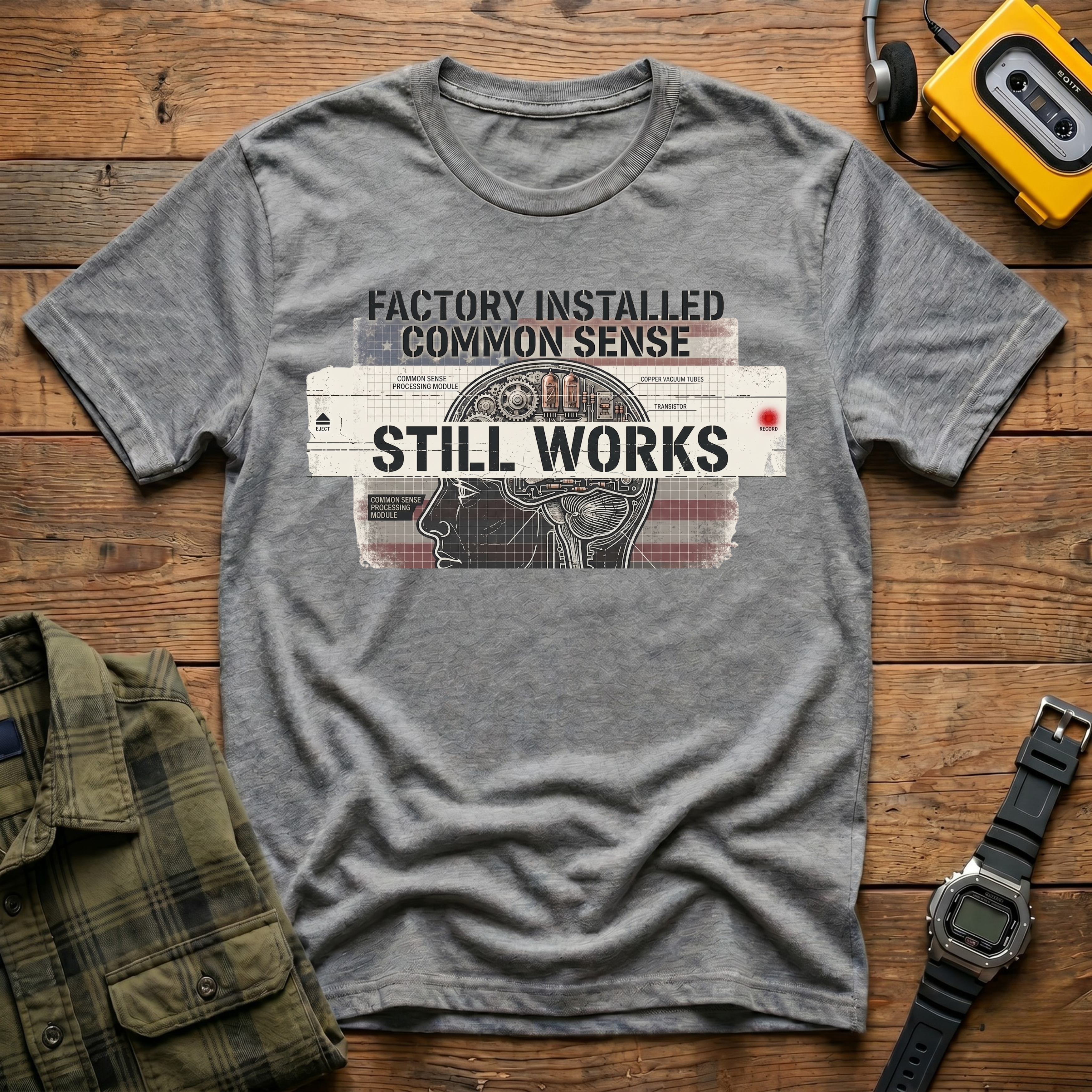 Factory Installed Common Sense Head Diagram T-Shirt