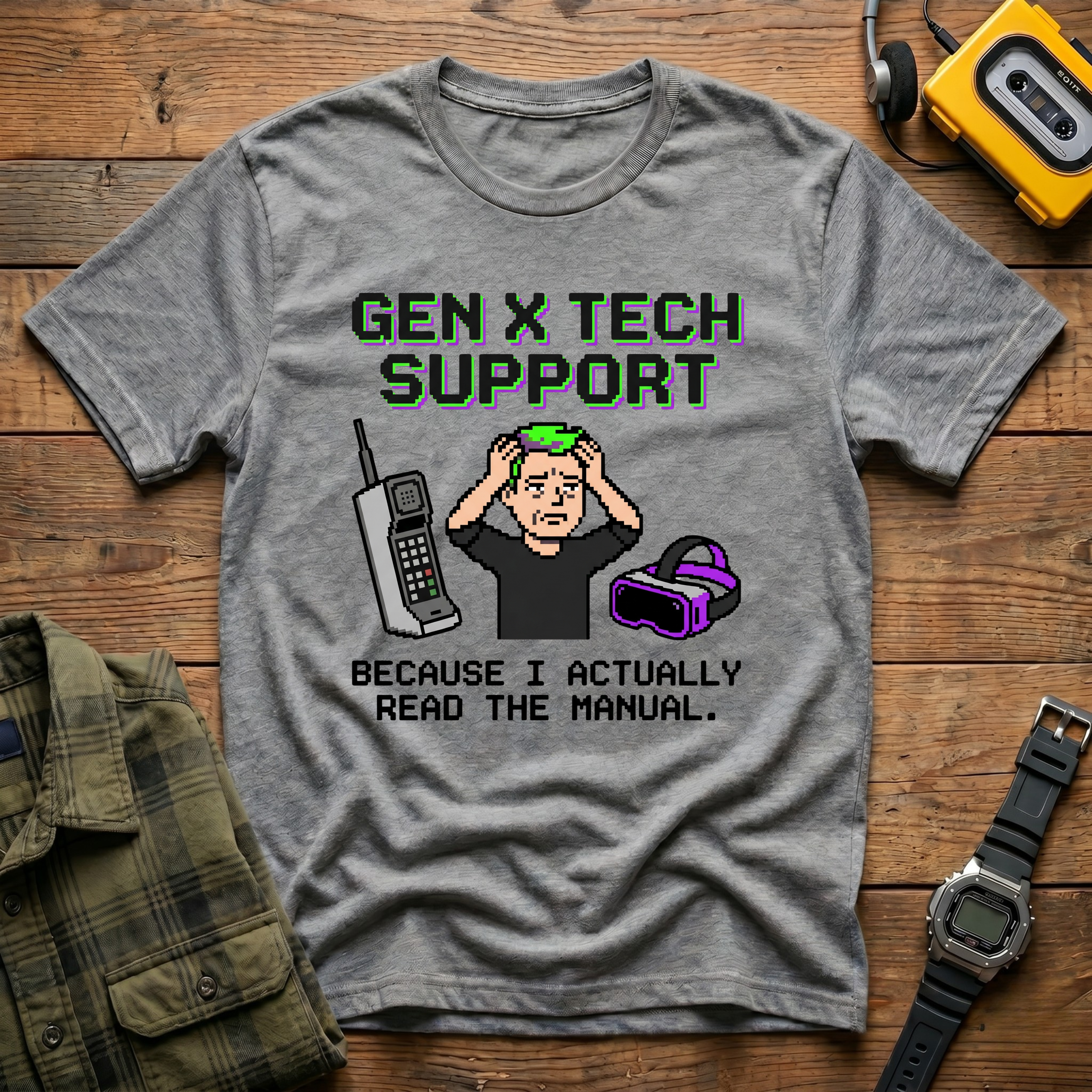 Error 404 I Am the Family Tech Support VR and Mobile T-Shirt