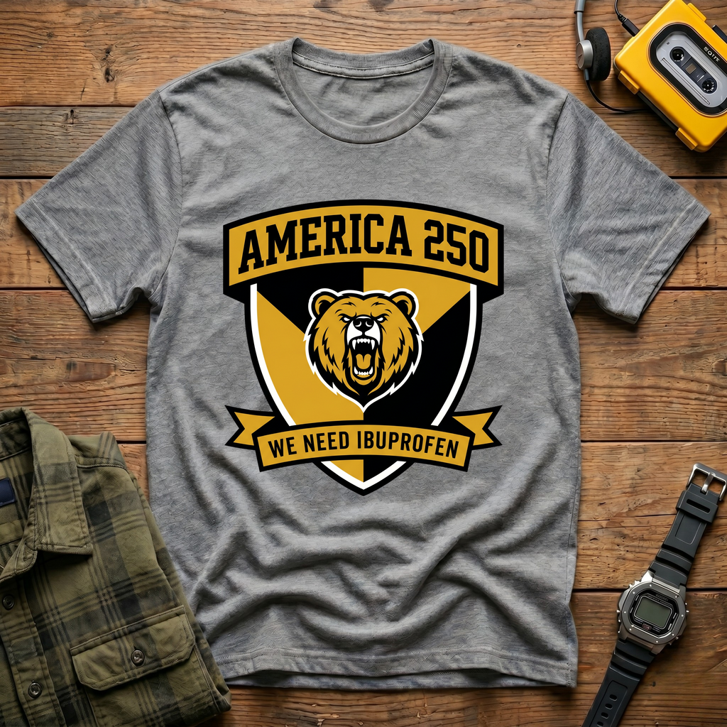 America 250 We Need Ibuprofen Bear T-Shirt