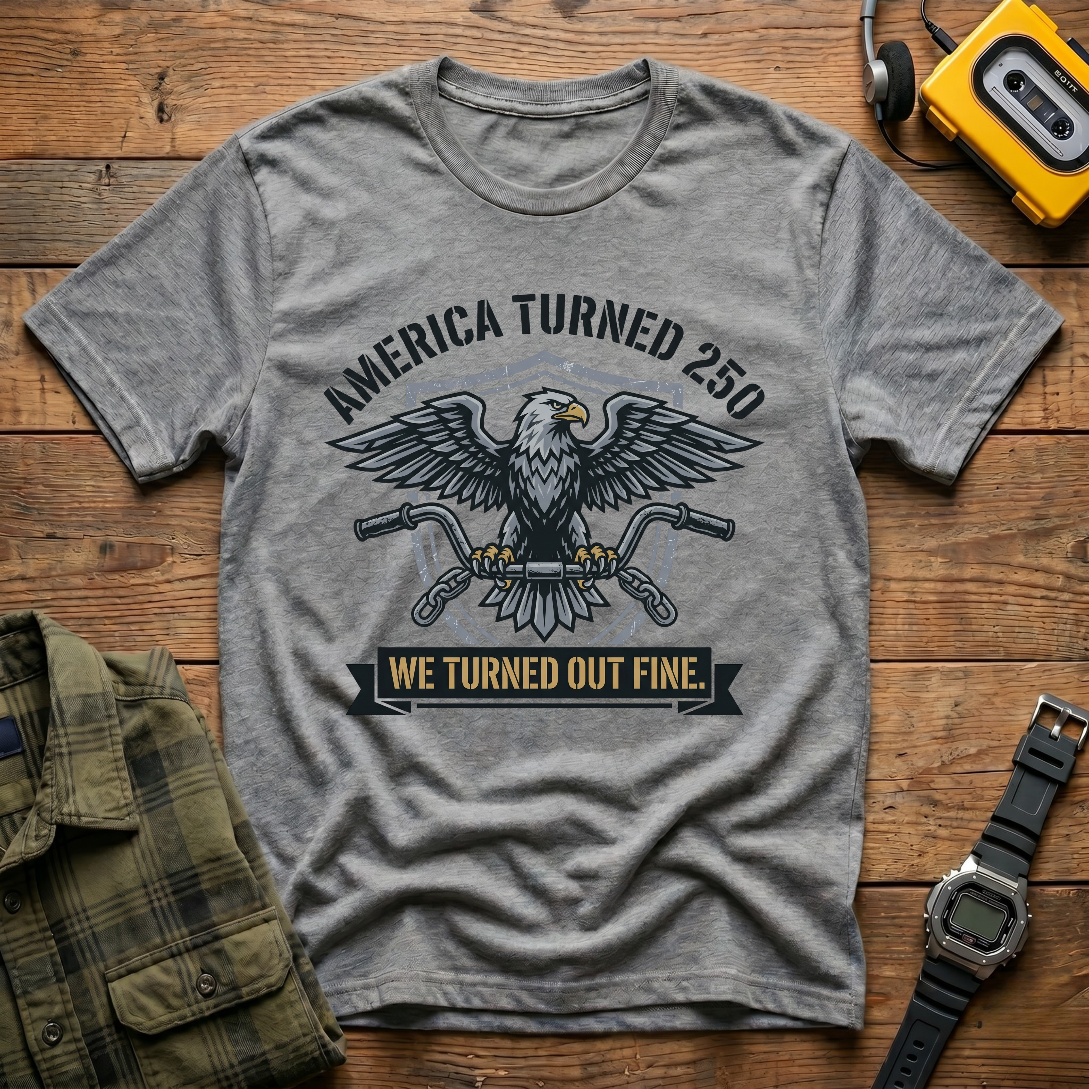 America Turned Out Fine Handbars  T-Shirt