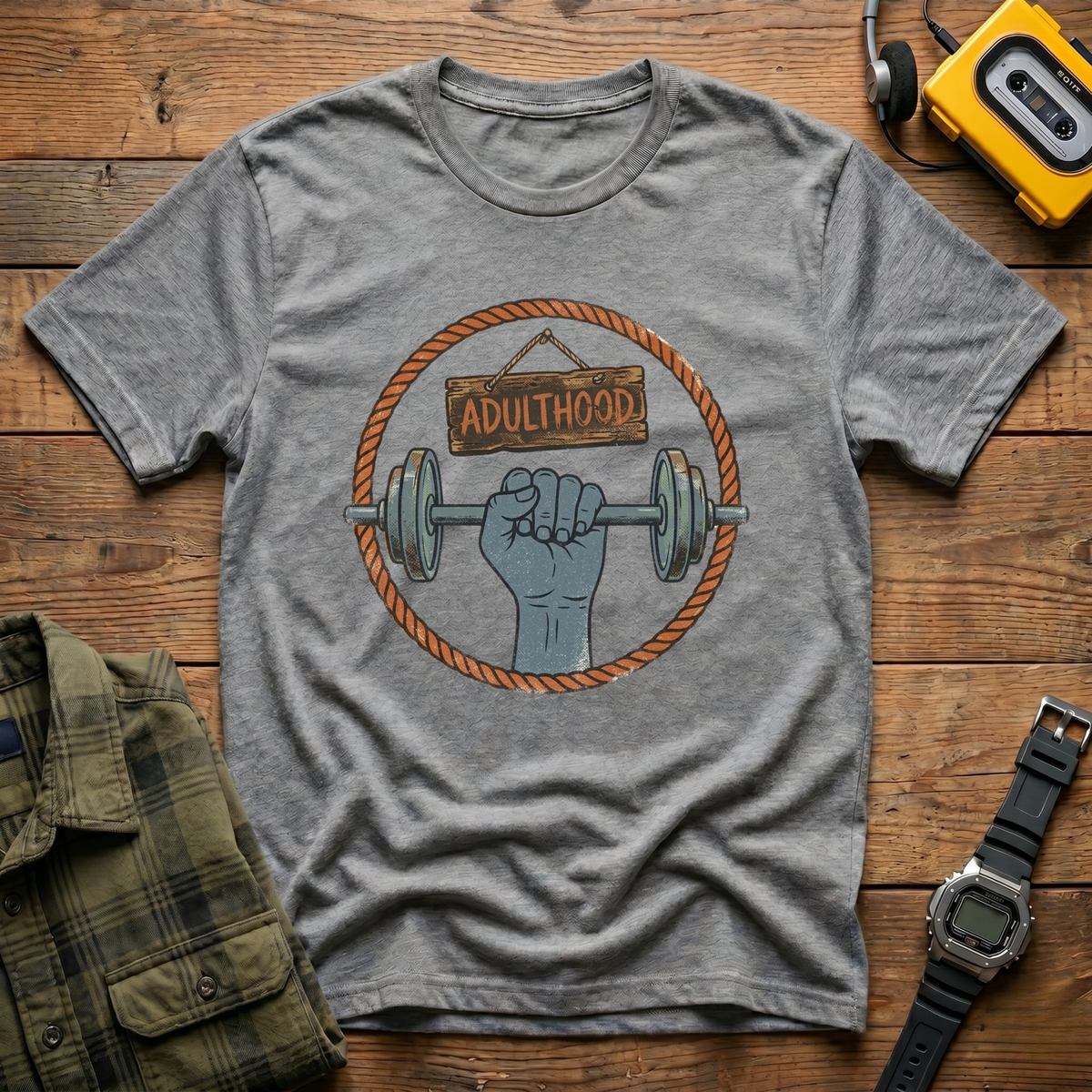 Adulthood Barbell T-Shirt