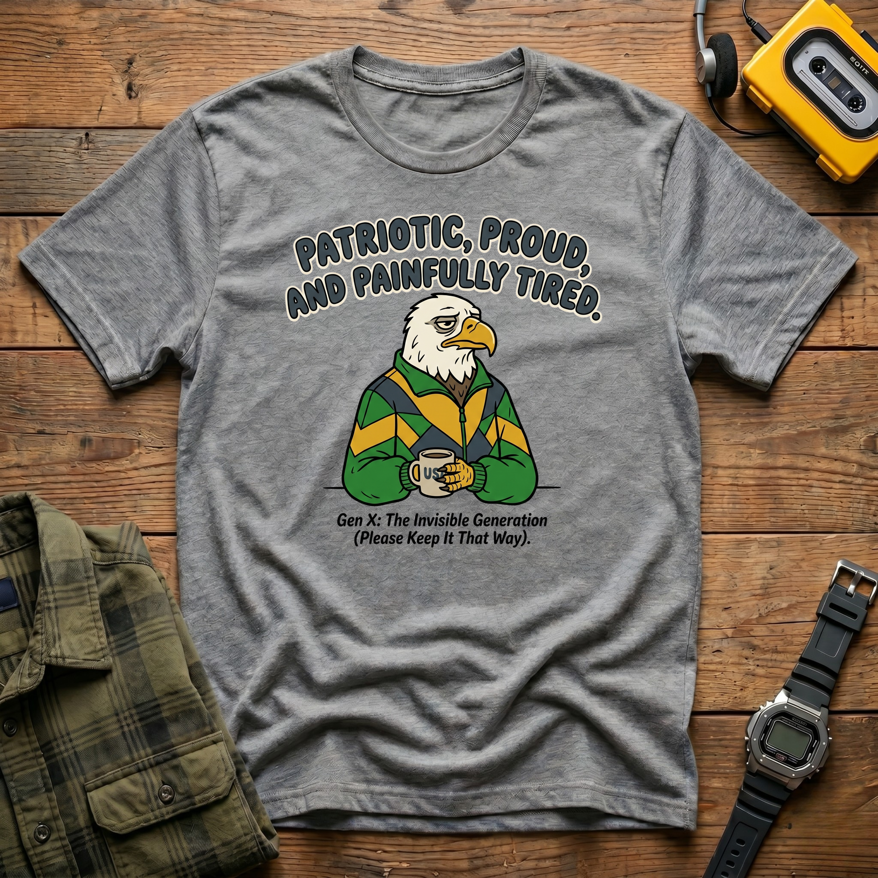 Patriotic Proud and Painfully Tired T-Shirt