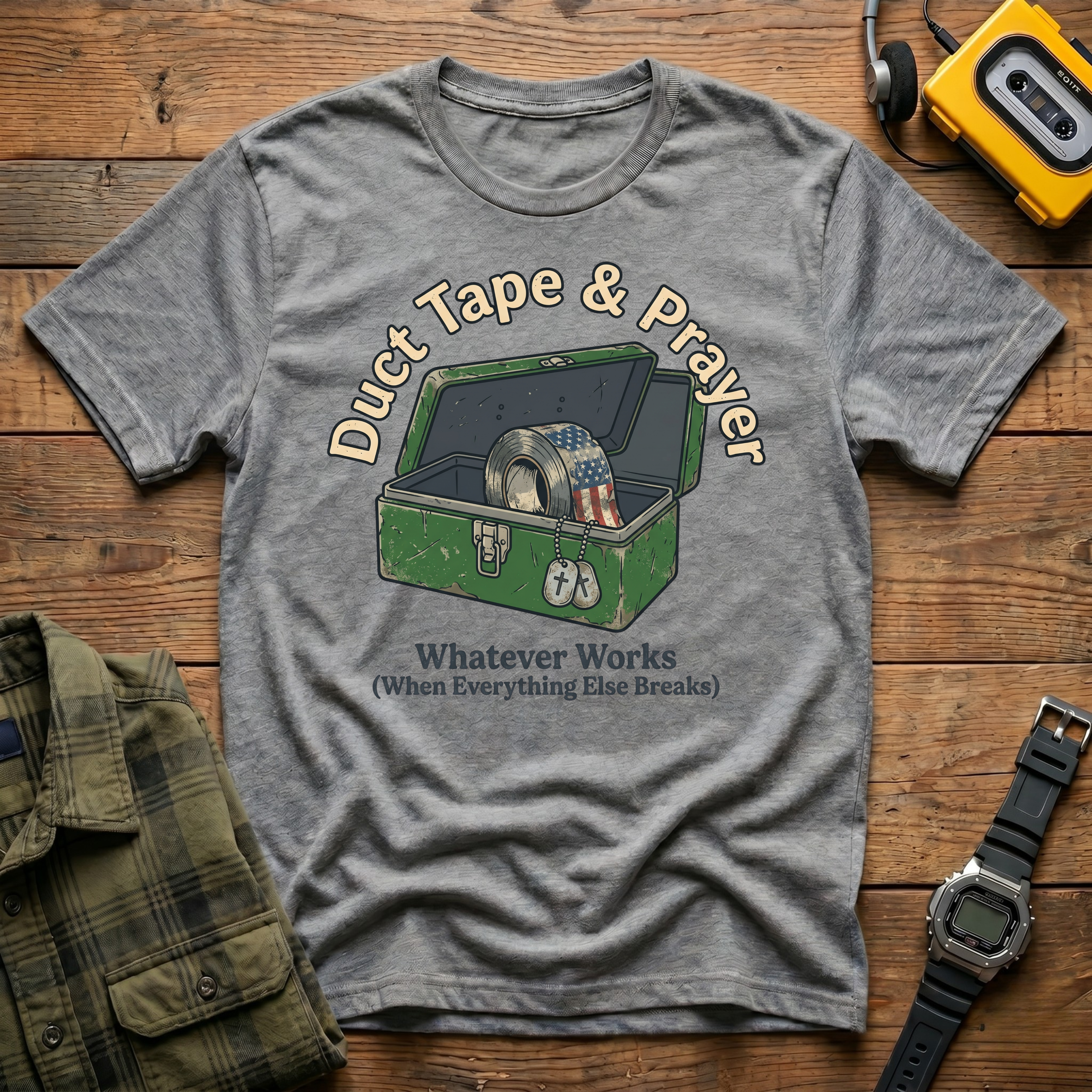 Duct Tape & Prayer Toolbox  T-Shirt