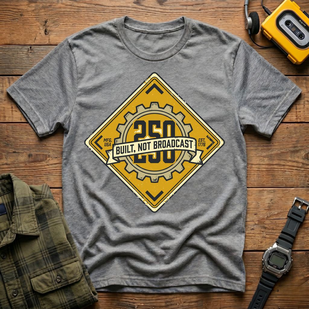 Built Not Broadcast Sign T-Shirt