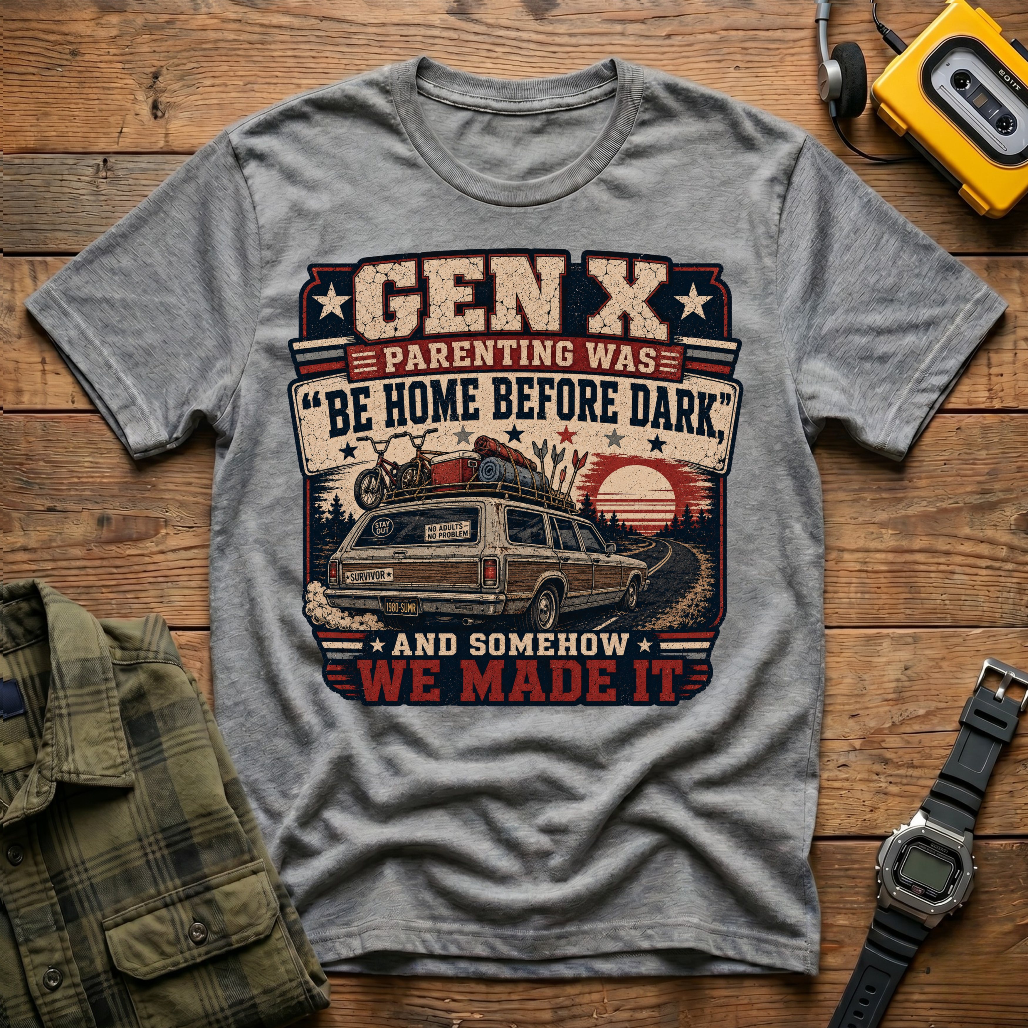 Parenting Was Home Before Dark T-Shirt