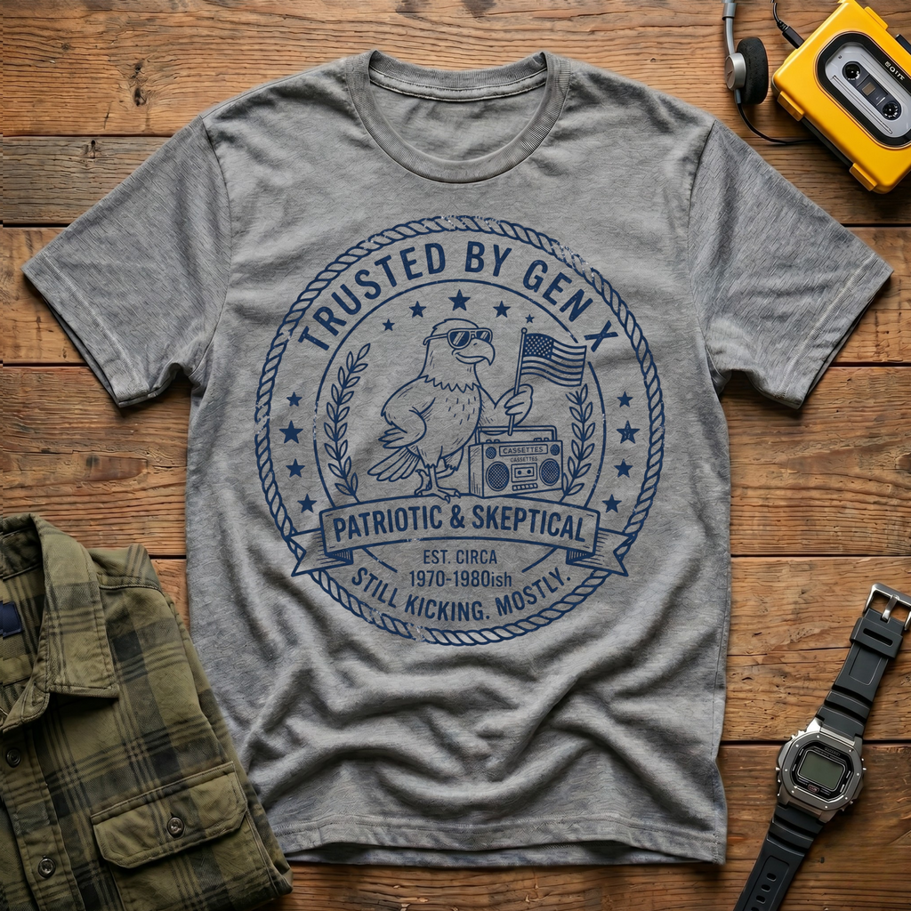 Trusted By GenX Patriotic and Skeptical T-Shirt
