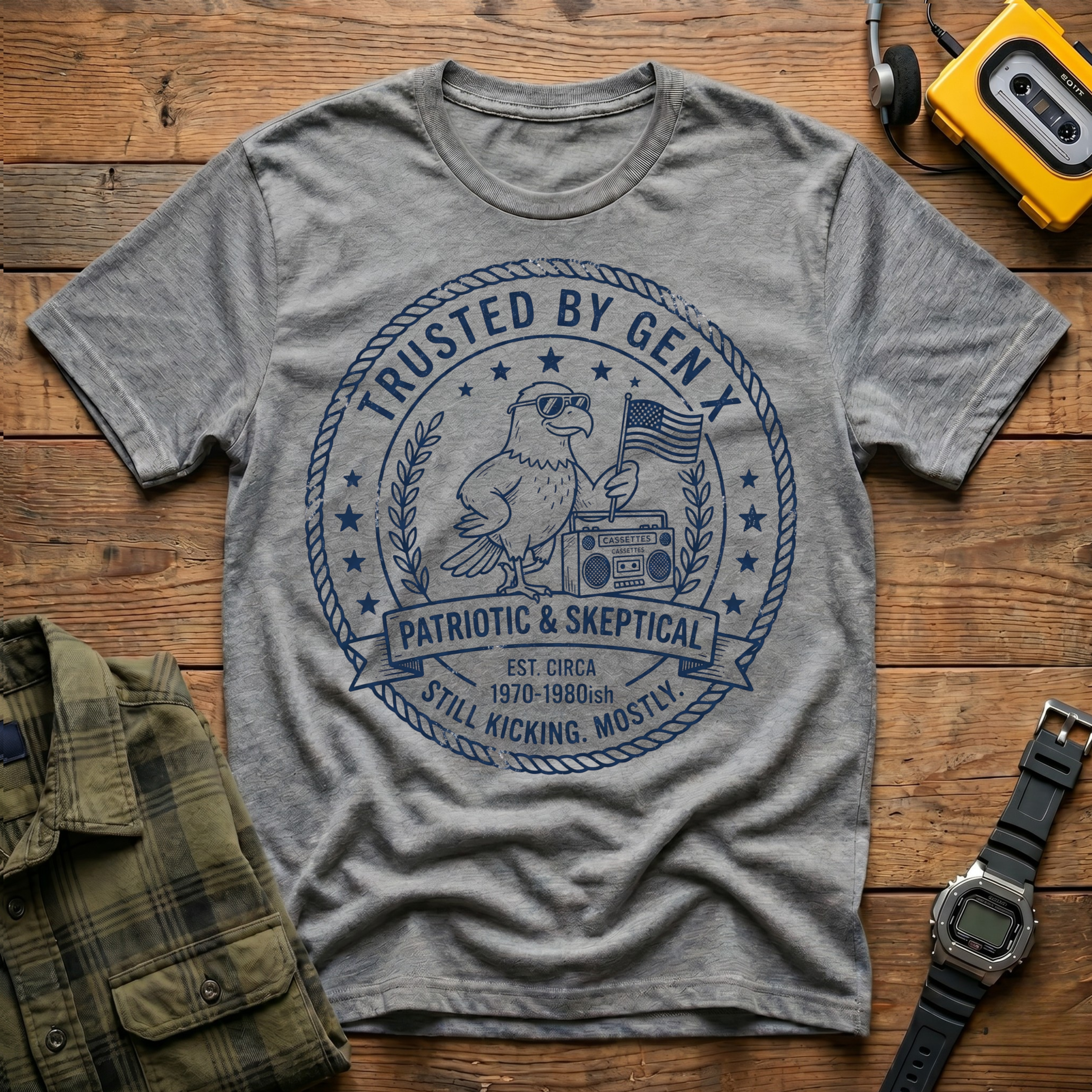 Trusted By GenX Patriotic and Skeptical T-Shirt